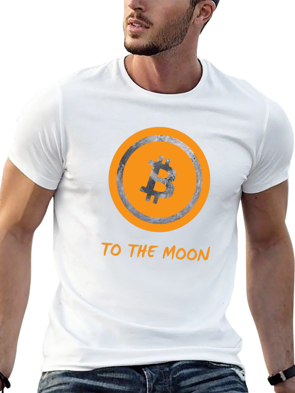 Bitcoin to the Moon Black T-Shirt