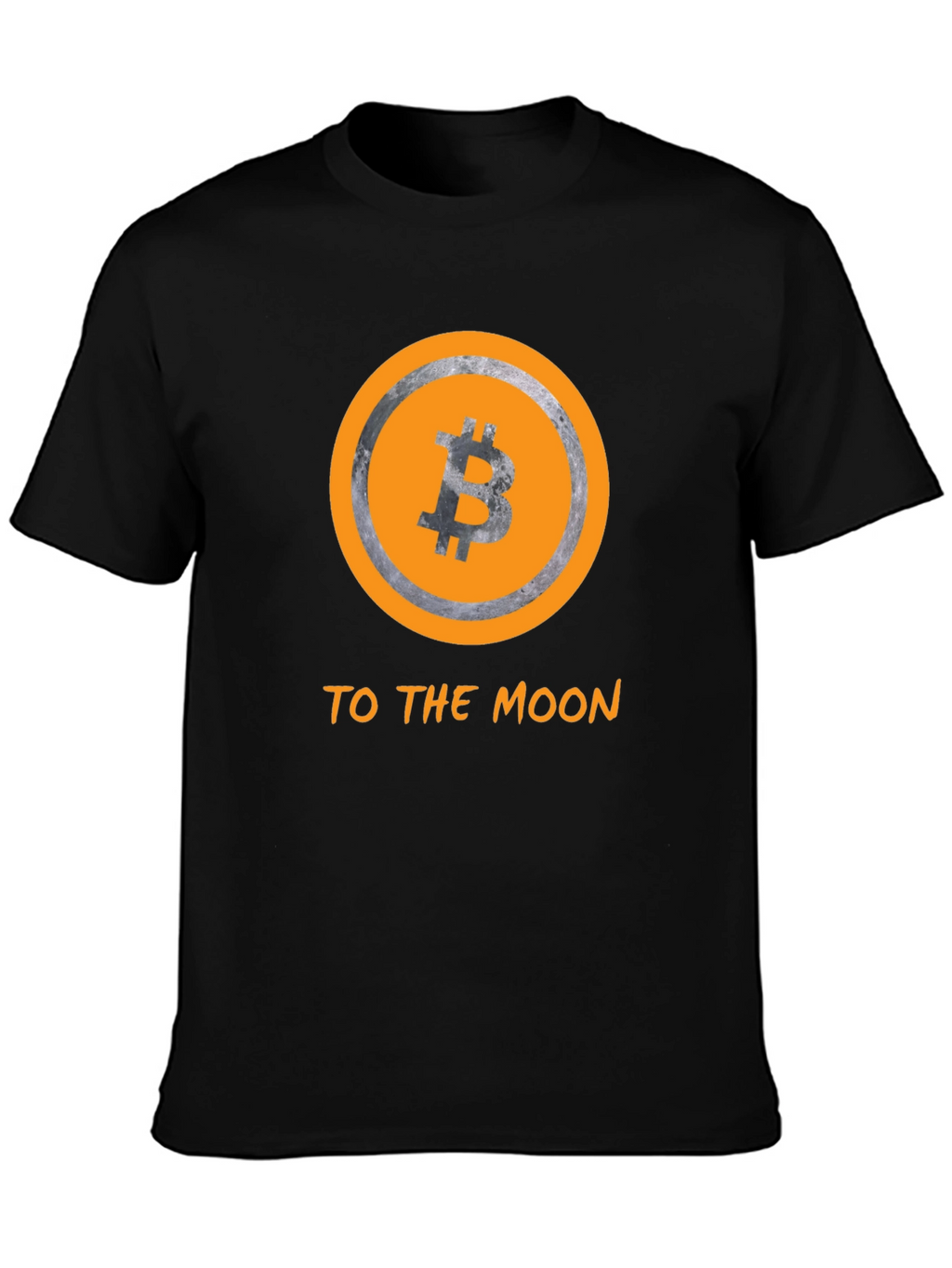 Bitcoin to the Moon Black T-Shirt