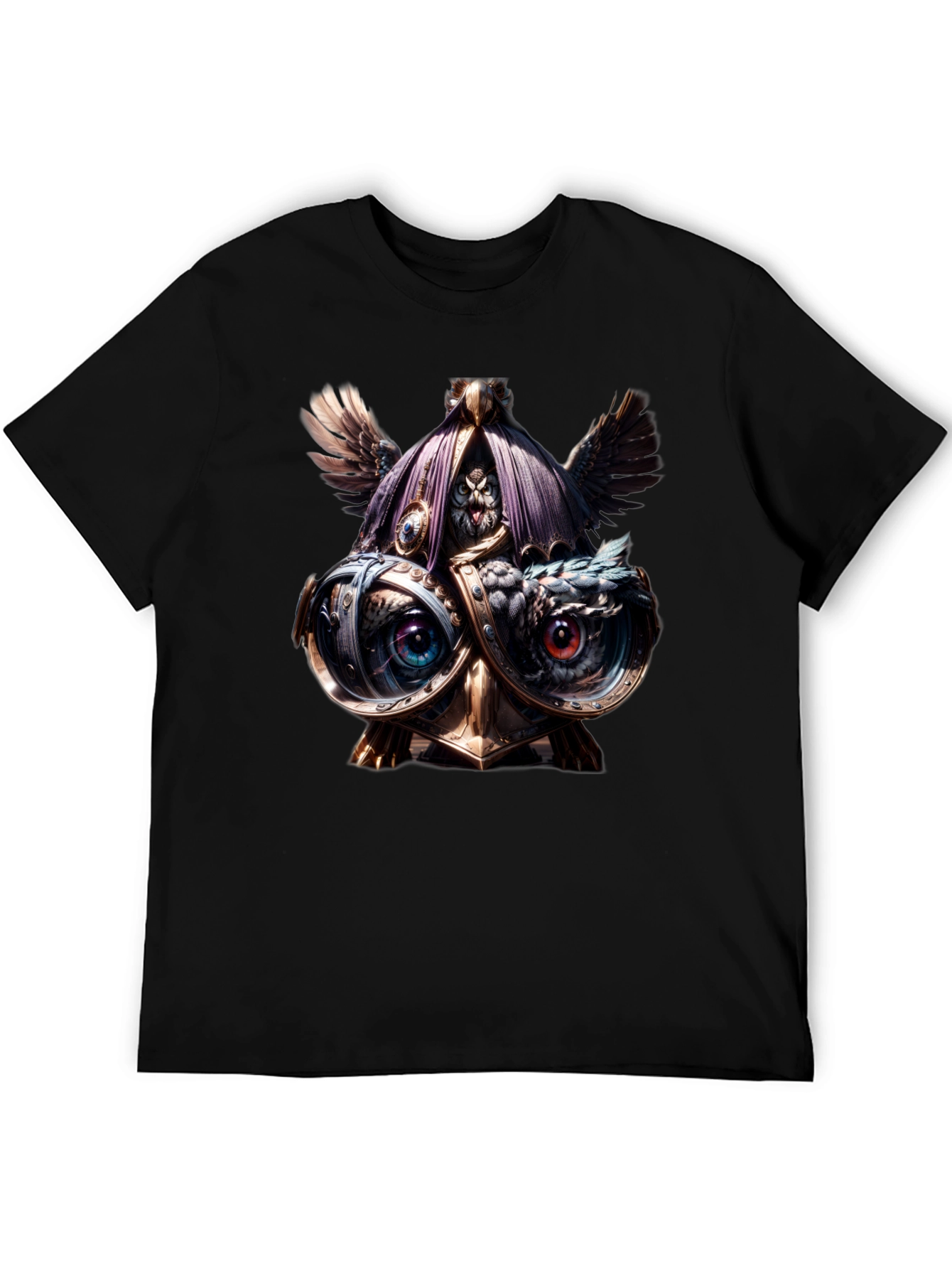 Steampunk Owl T-Shirt - Unique Art Tee
