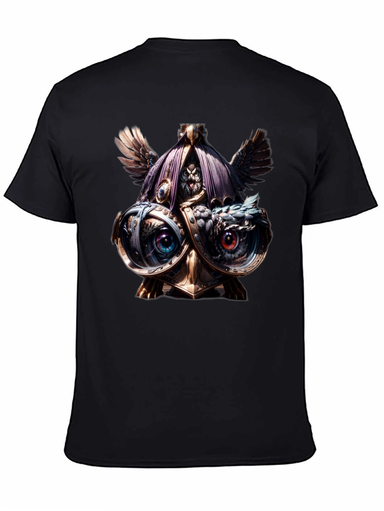 Steampunk Owl T-Shirt - Unique Art Tee