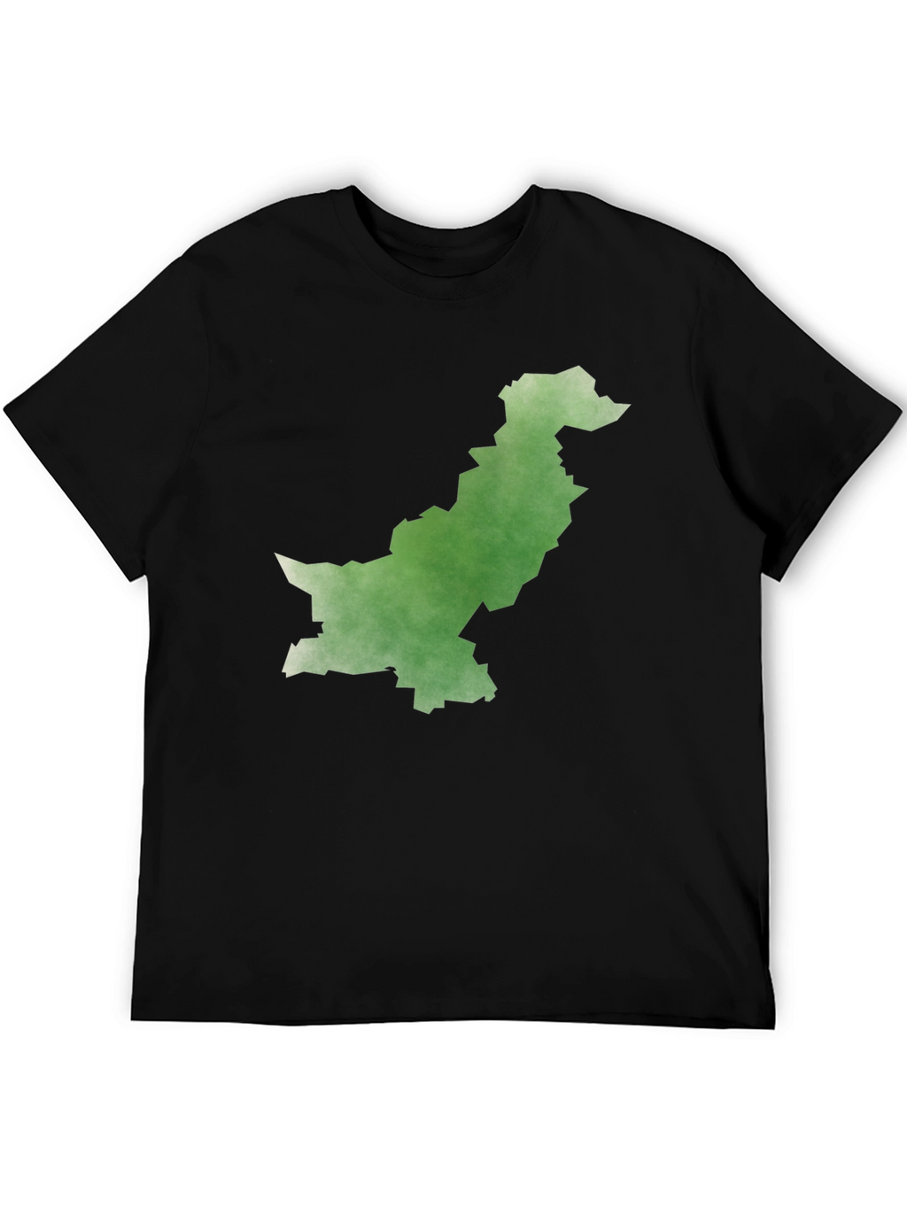 Pakistan Map Graphic Tee - Black Cotton T-Shirt
