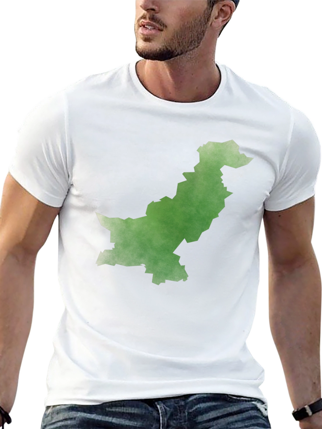 Pakistan Map Graphic Tee - Black Cotton T-Shirt