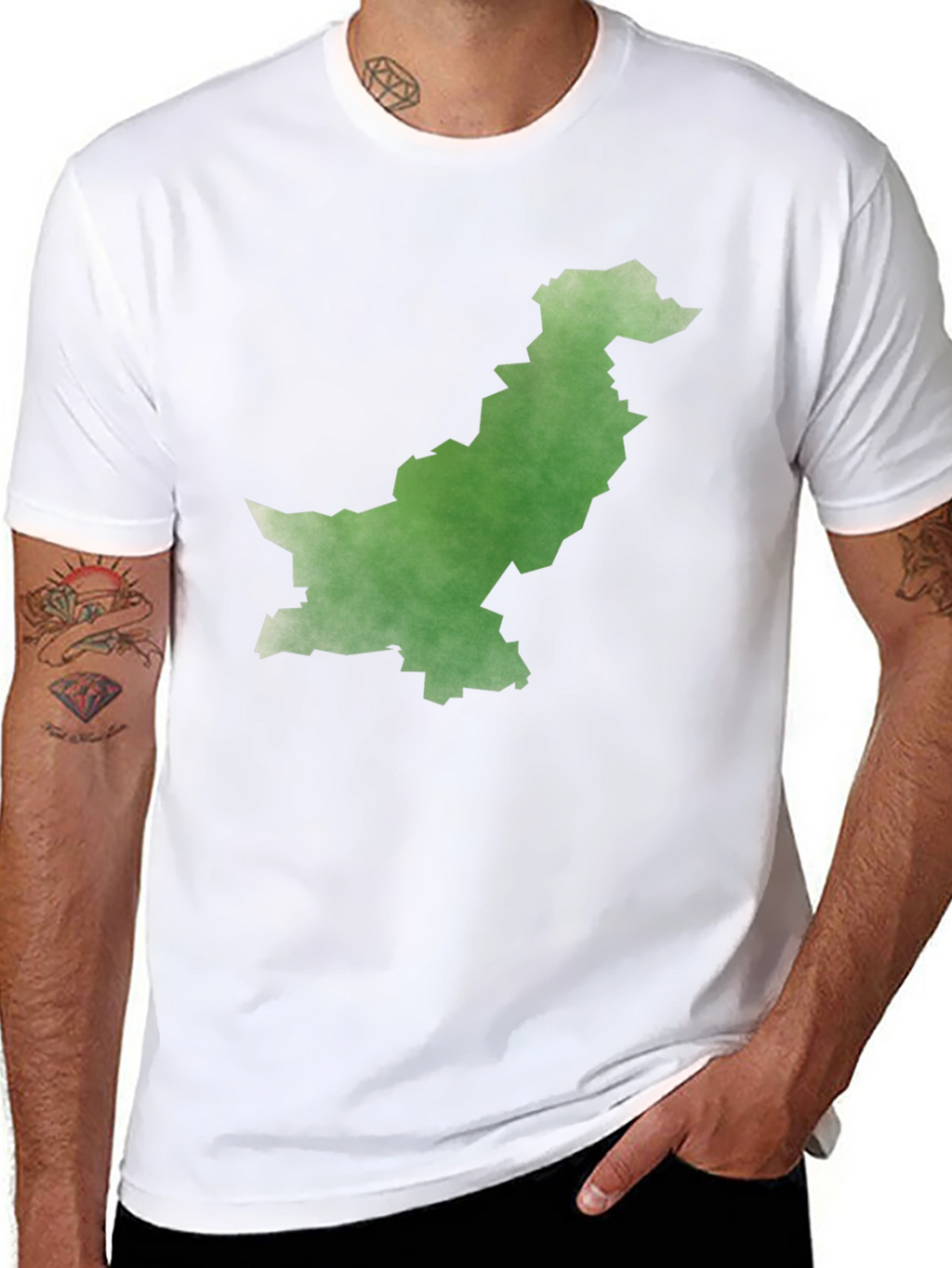 Pakistan Map Graphic Tee - Black Cotton T-Shirt