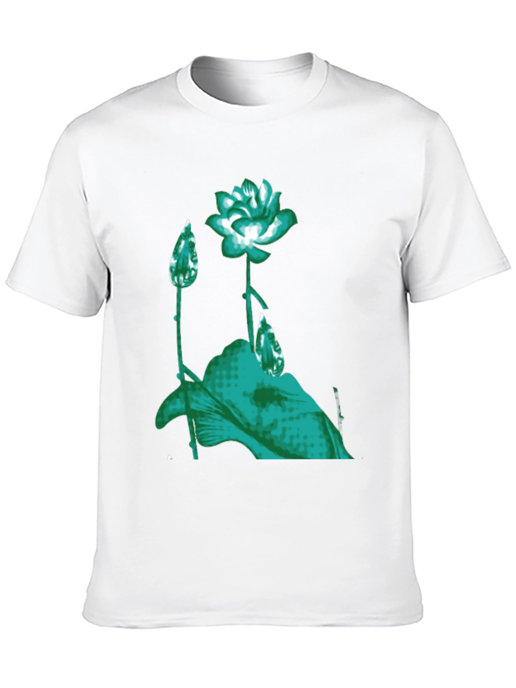 Floral Print Graphic Tee - Black