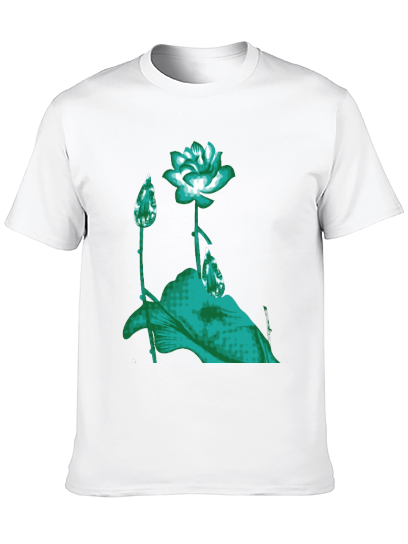 Floral Print Graphic Tee - Black