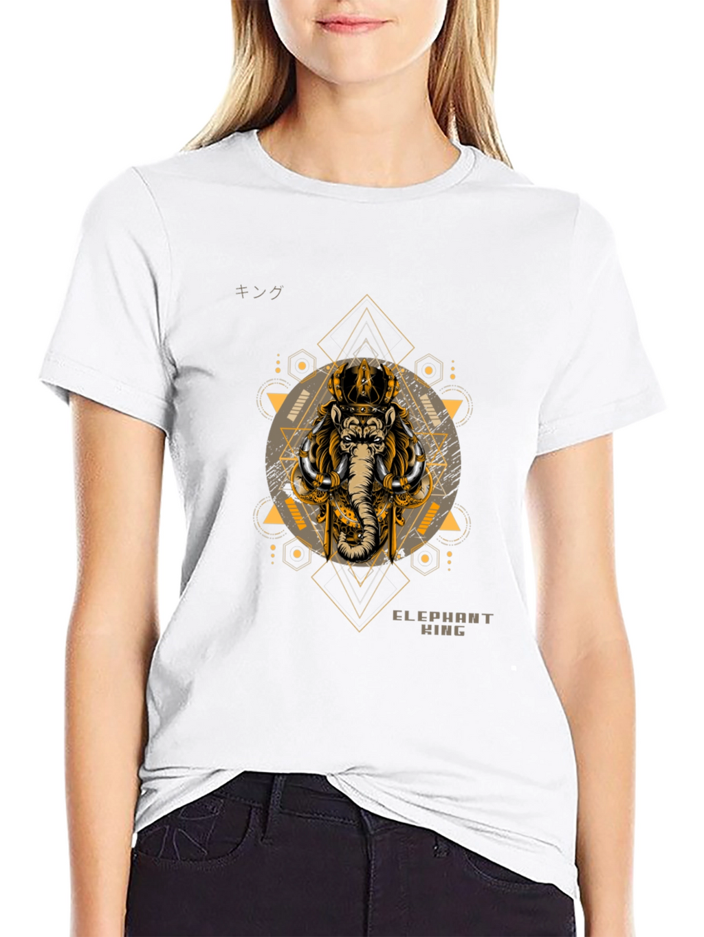 Elephant King Graphic Tee - Stylish Mens Black T-Shirt