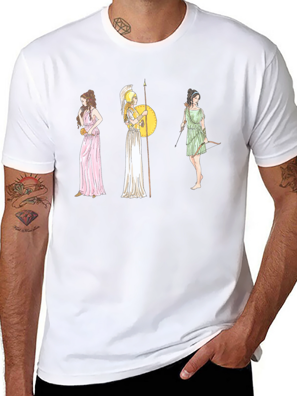 Greek Goddess T-Shirt - Black Graphic Tee