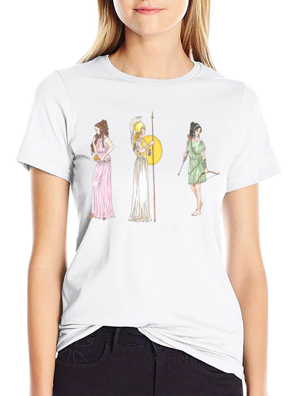 Greek Goddess T-Shirt - Black Graphic Tee