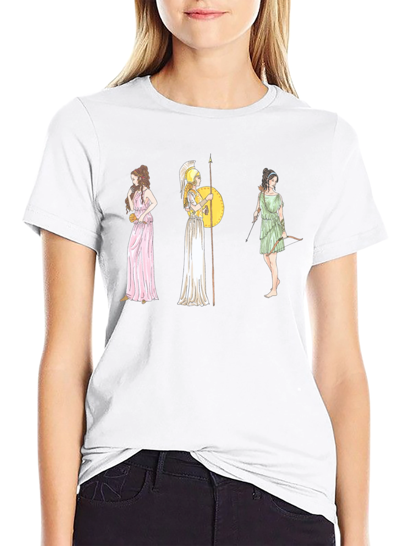 Greek Goddess T-Shirt - Black Graphic Tee