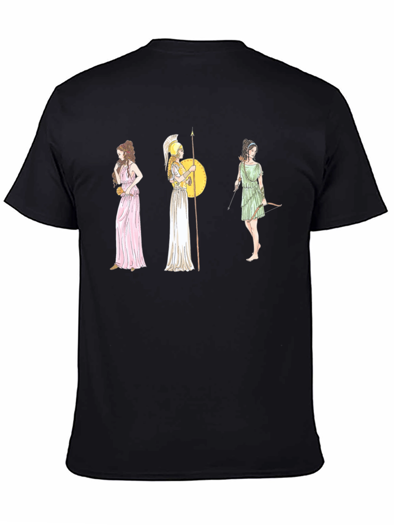 Greek Goddess T-Shirt - Black Graphic Tee