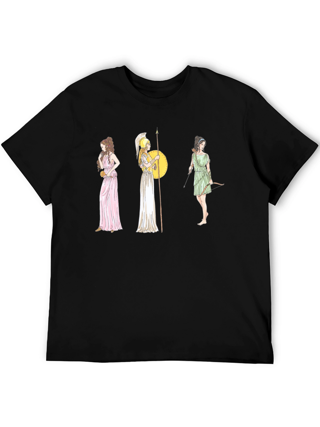 Greek Goddess T-Shirt - Black Graphic Tee