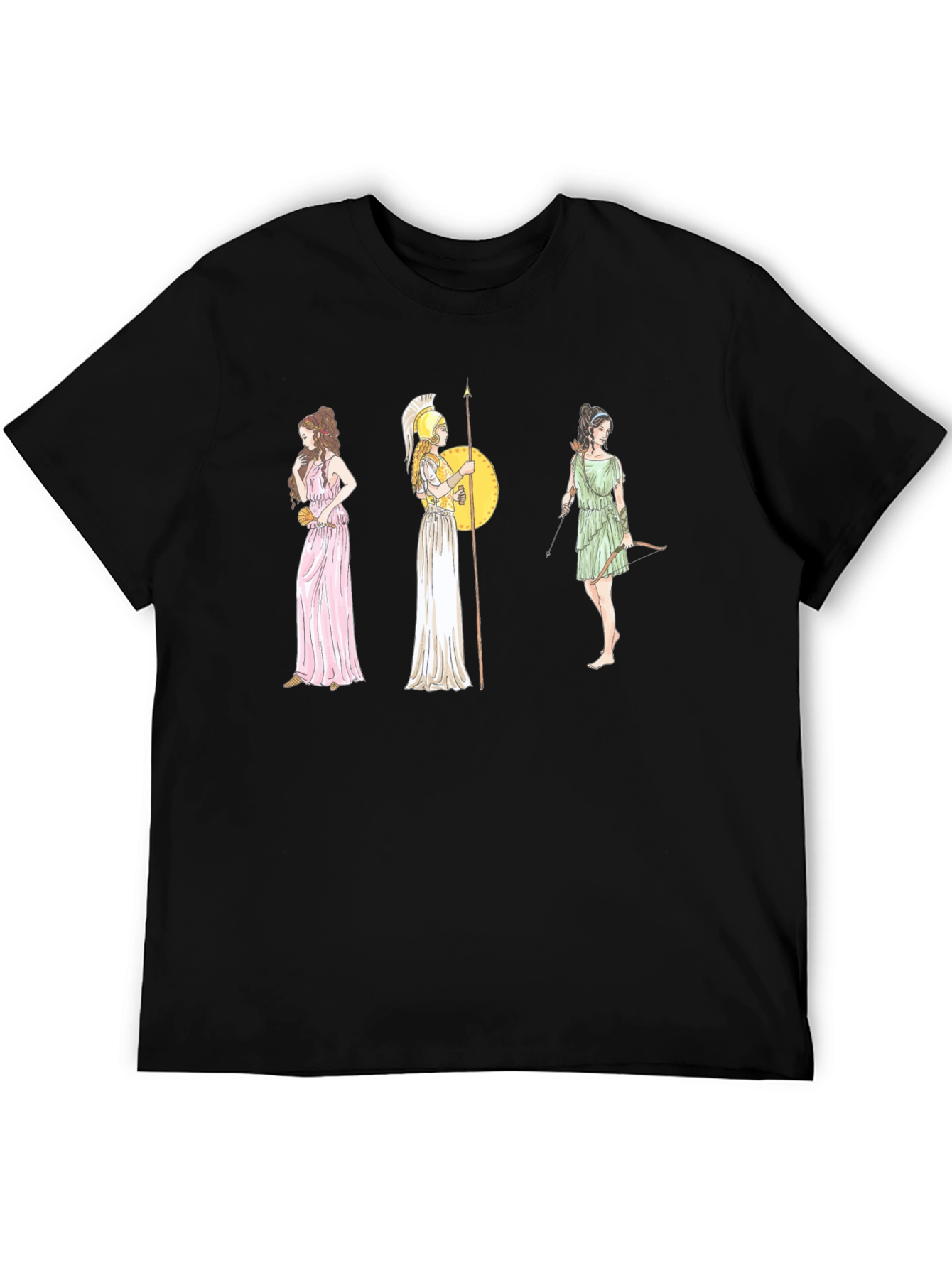 Greek Goddess T-Shirt - Black Graphic Tee