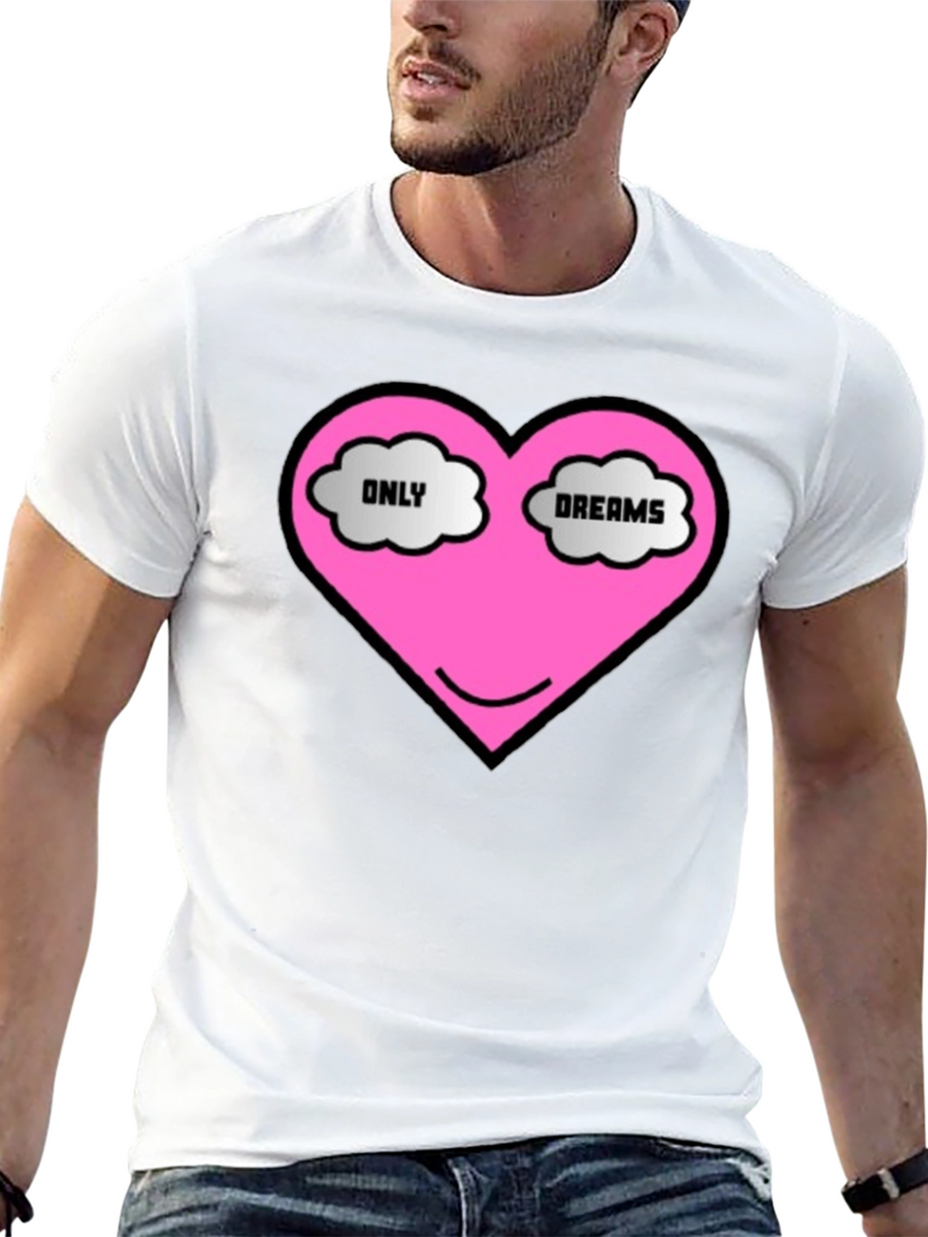 Only Dreams Heart T-Shirt - Black