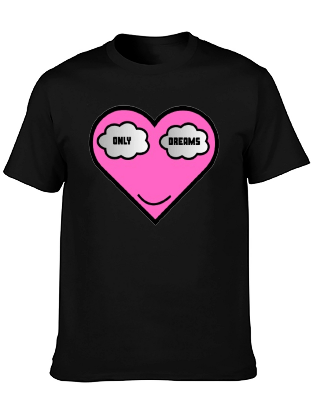 Only Dreams Heart T-Shirt - Black