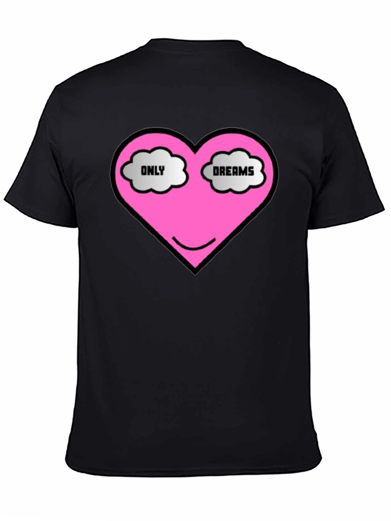 Only Dreams Heart T-Shirt - Black