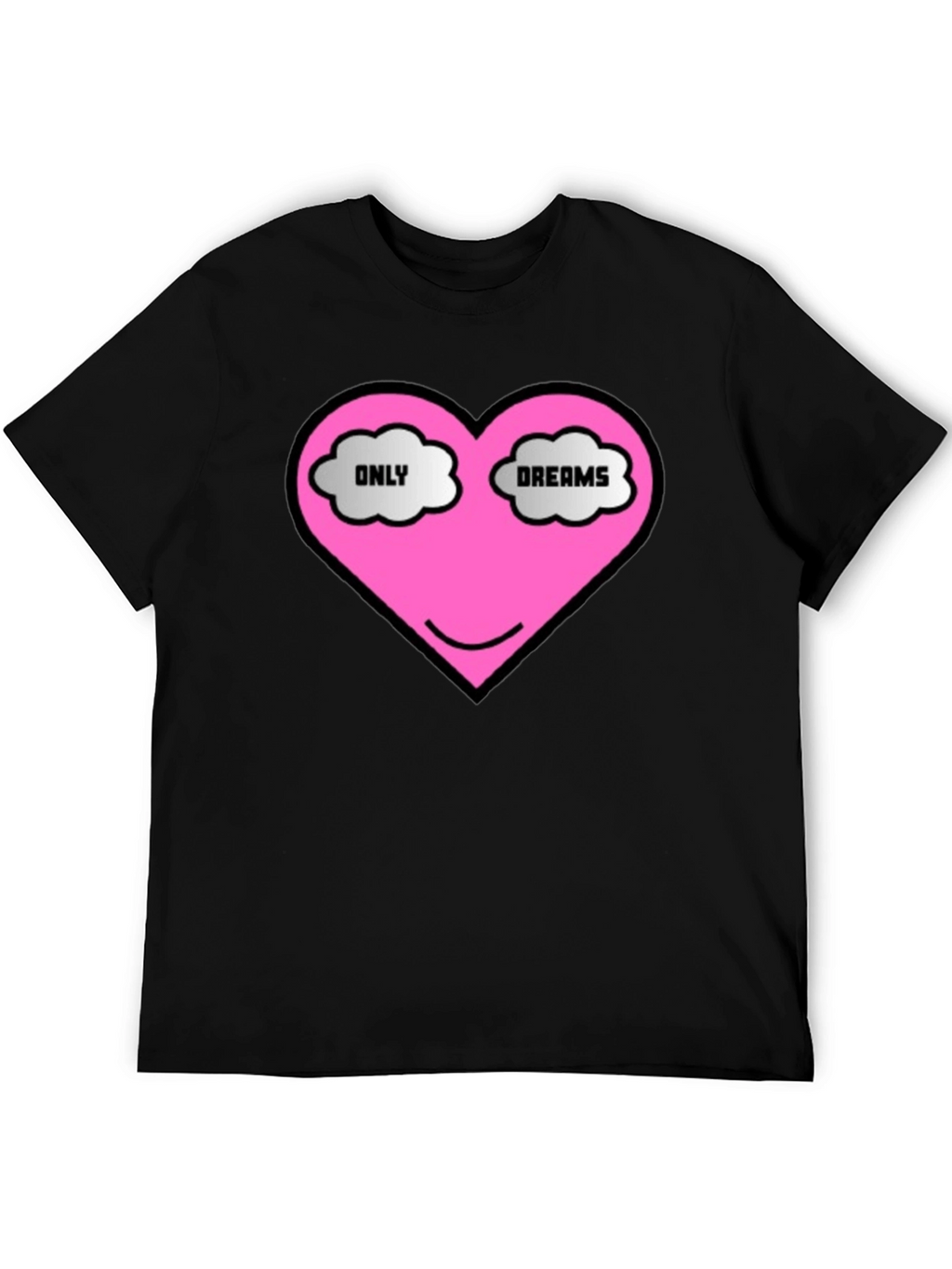 Only Dreams Heart T-Shirt - Black