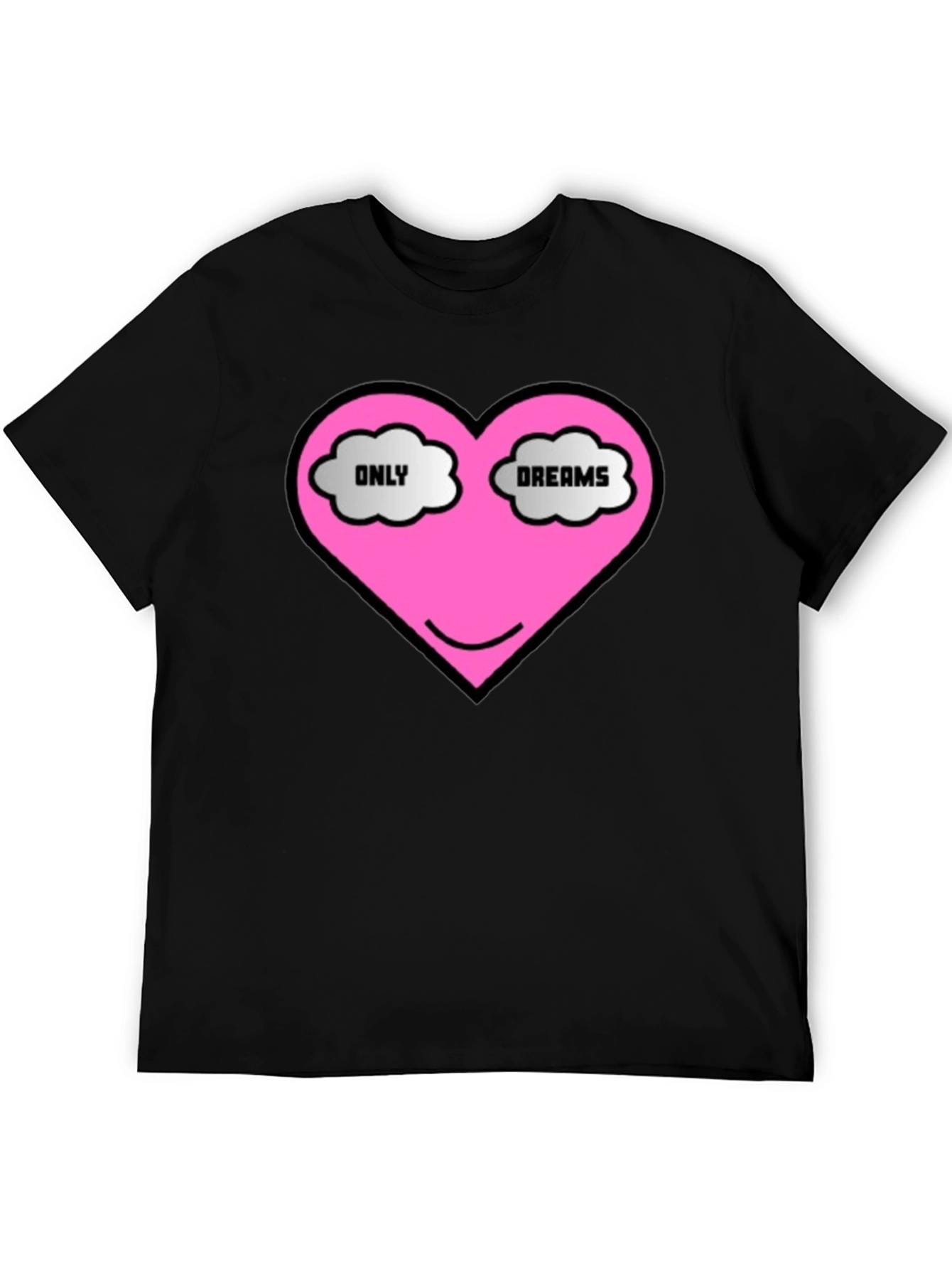Only Dreams Heart T-Shirt - Black
