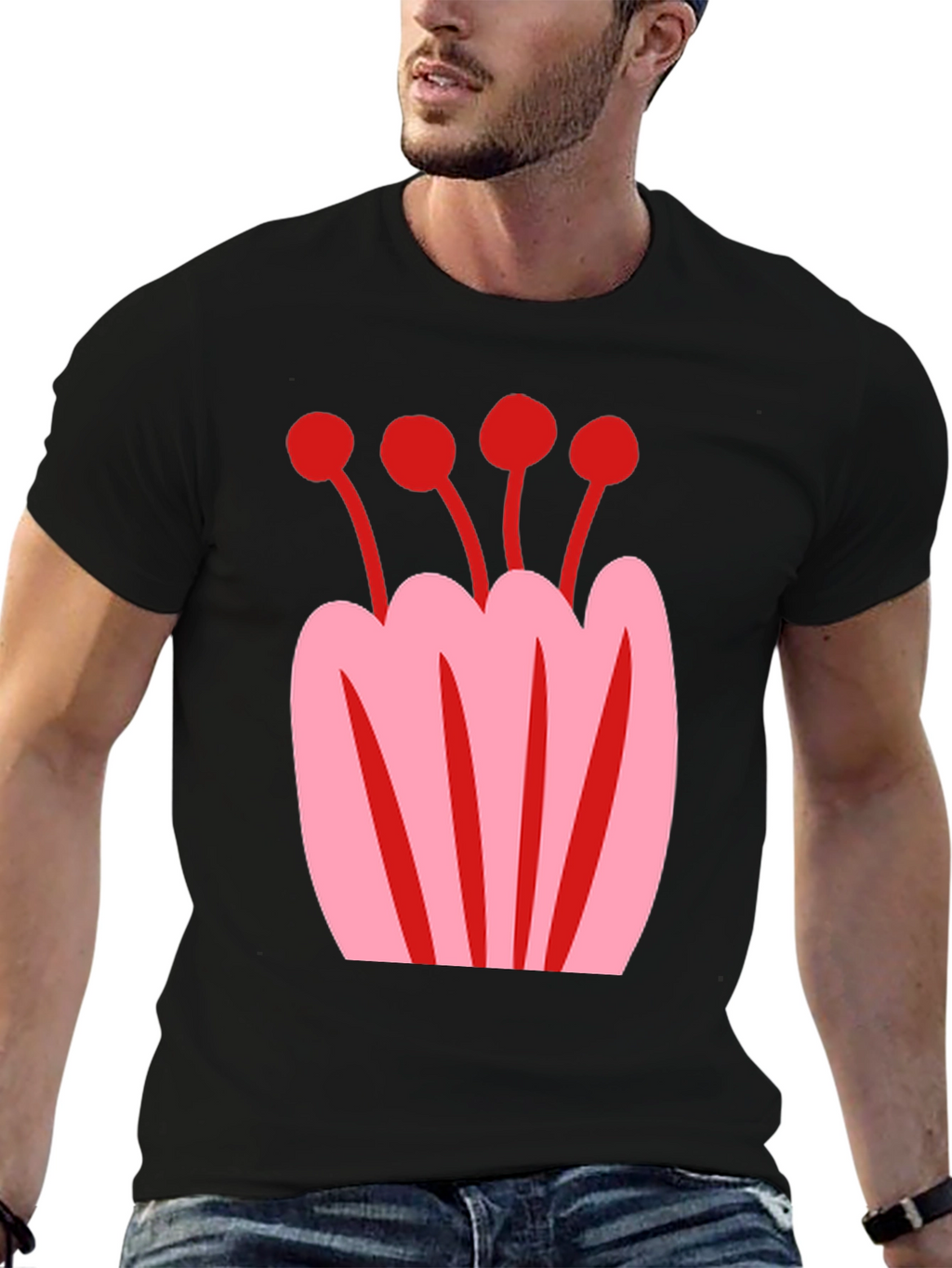 Modern Floral Graphic Print T-Shirt