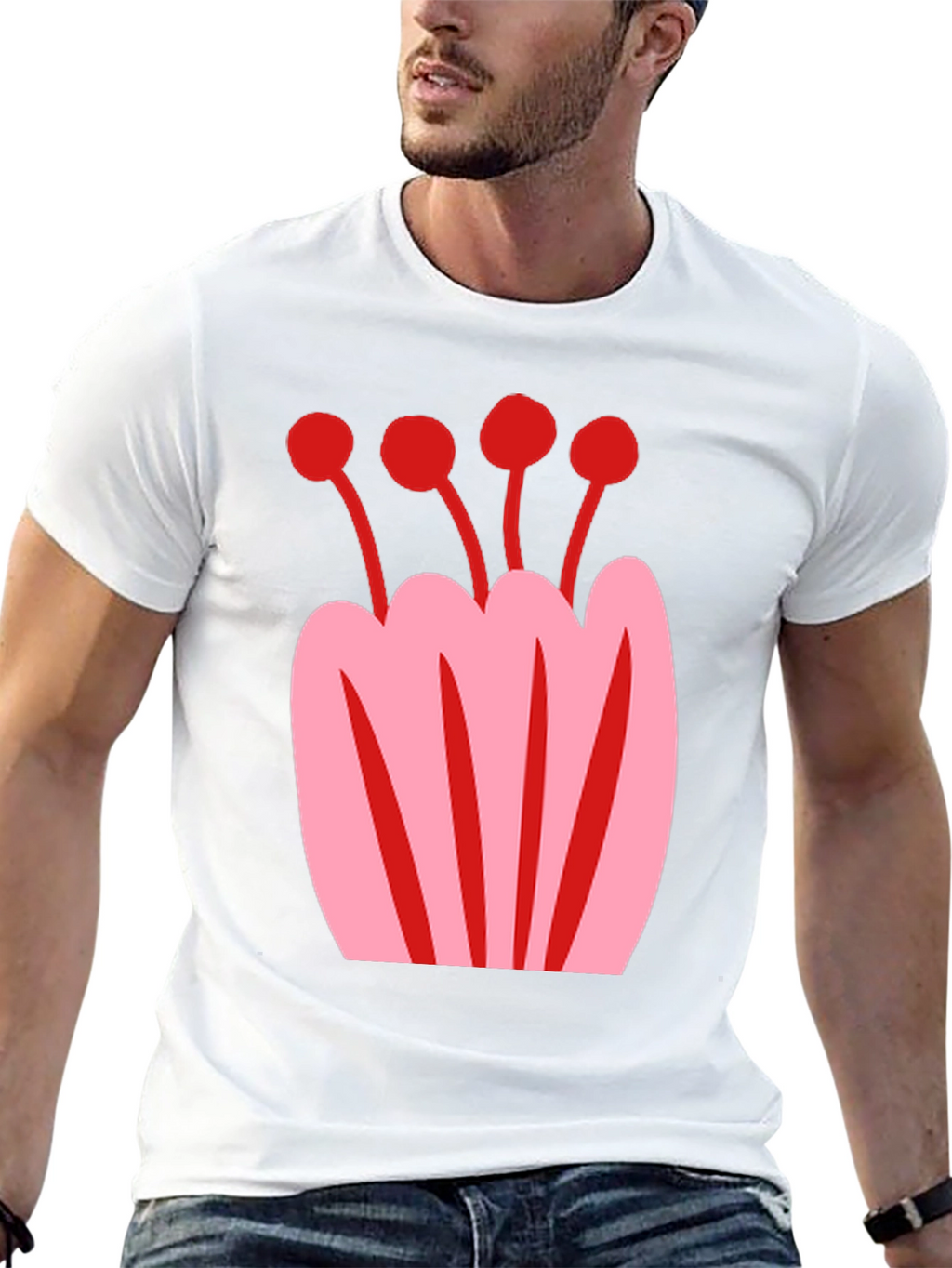 Modern Floral Graphic Print T-Shirt