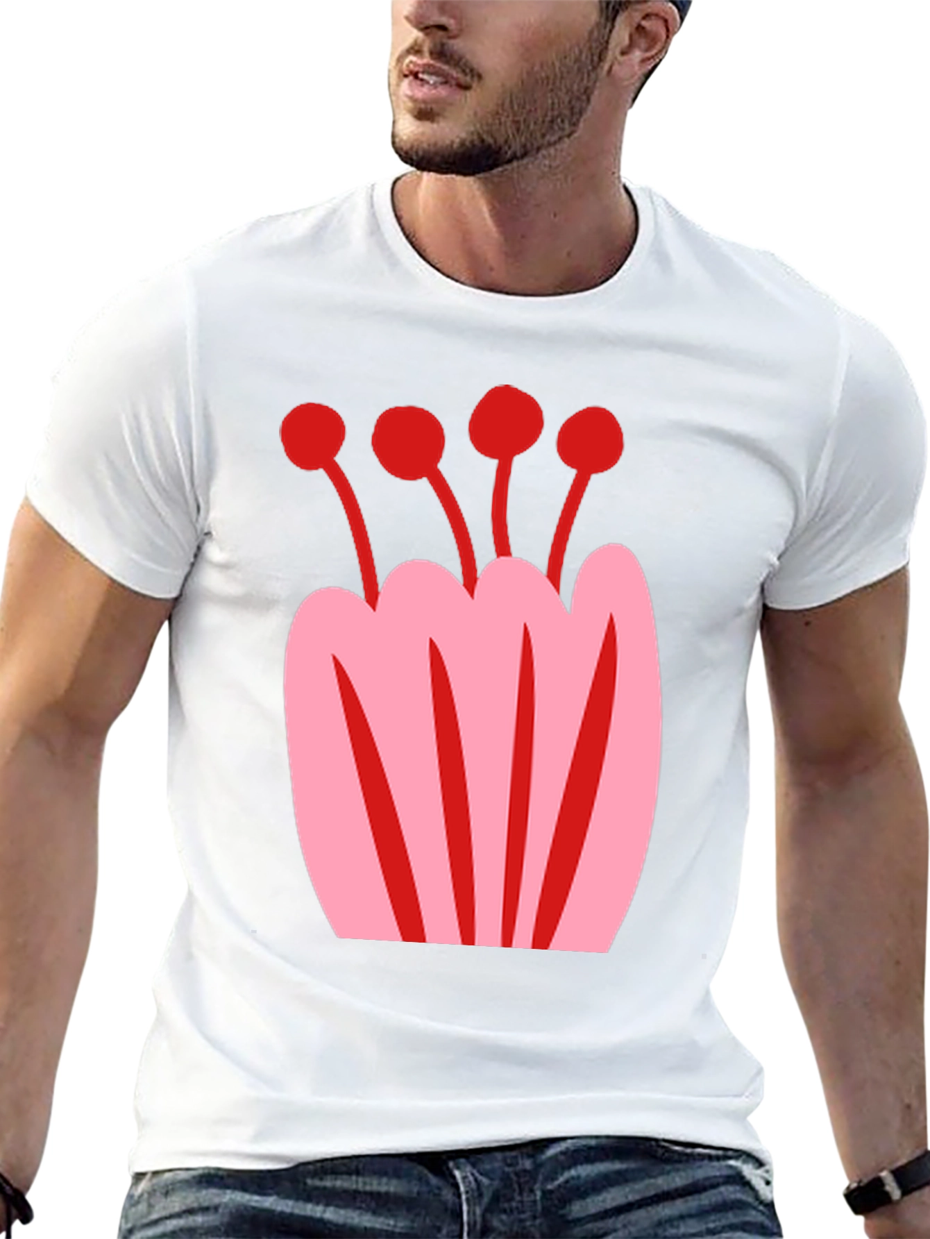 Modern Floral Graphic Print T-Shirt