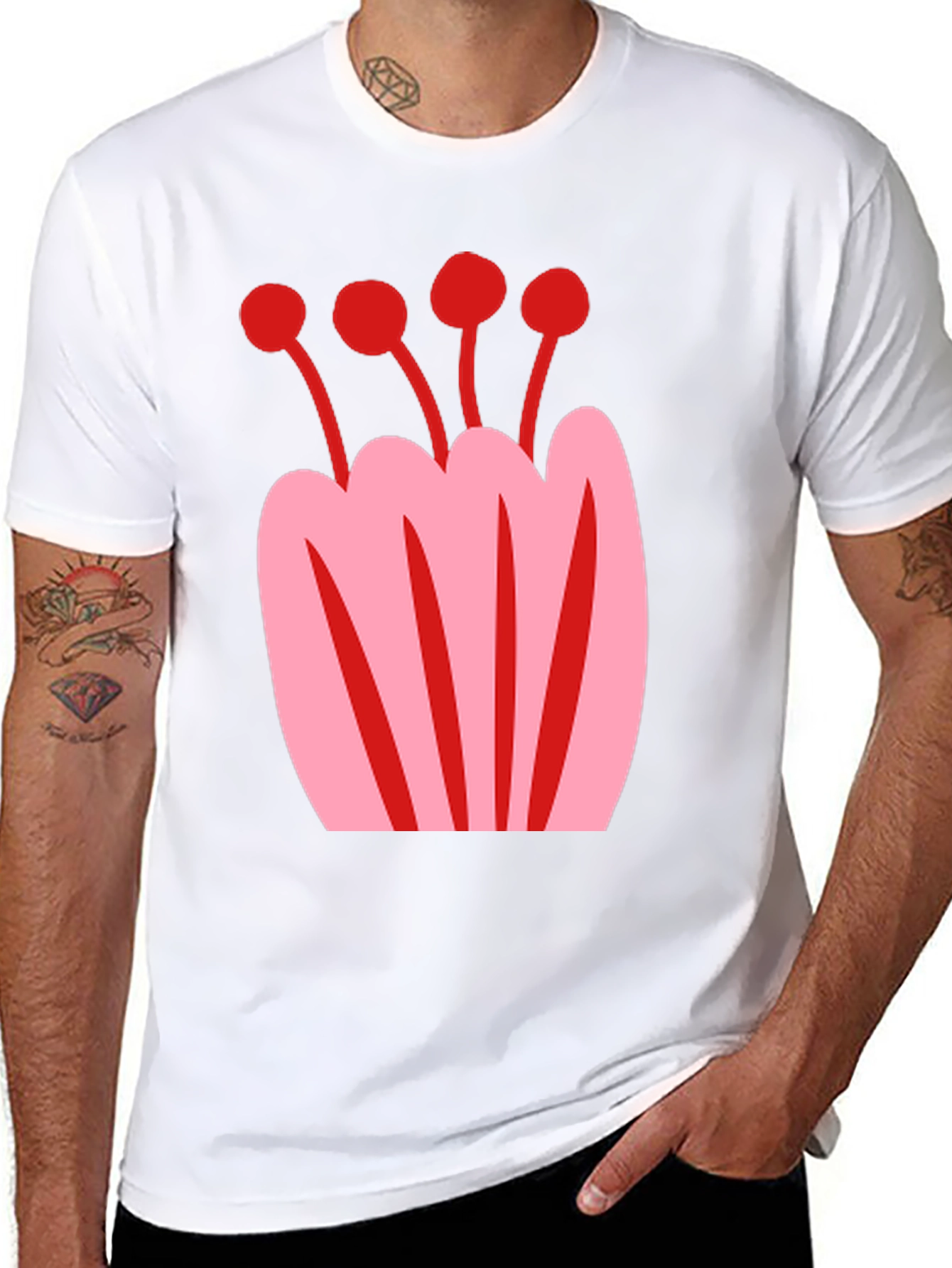 Modern Floral Graphic Print T-Shirt