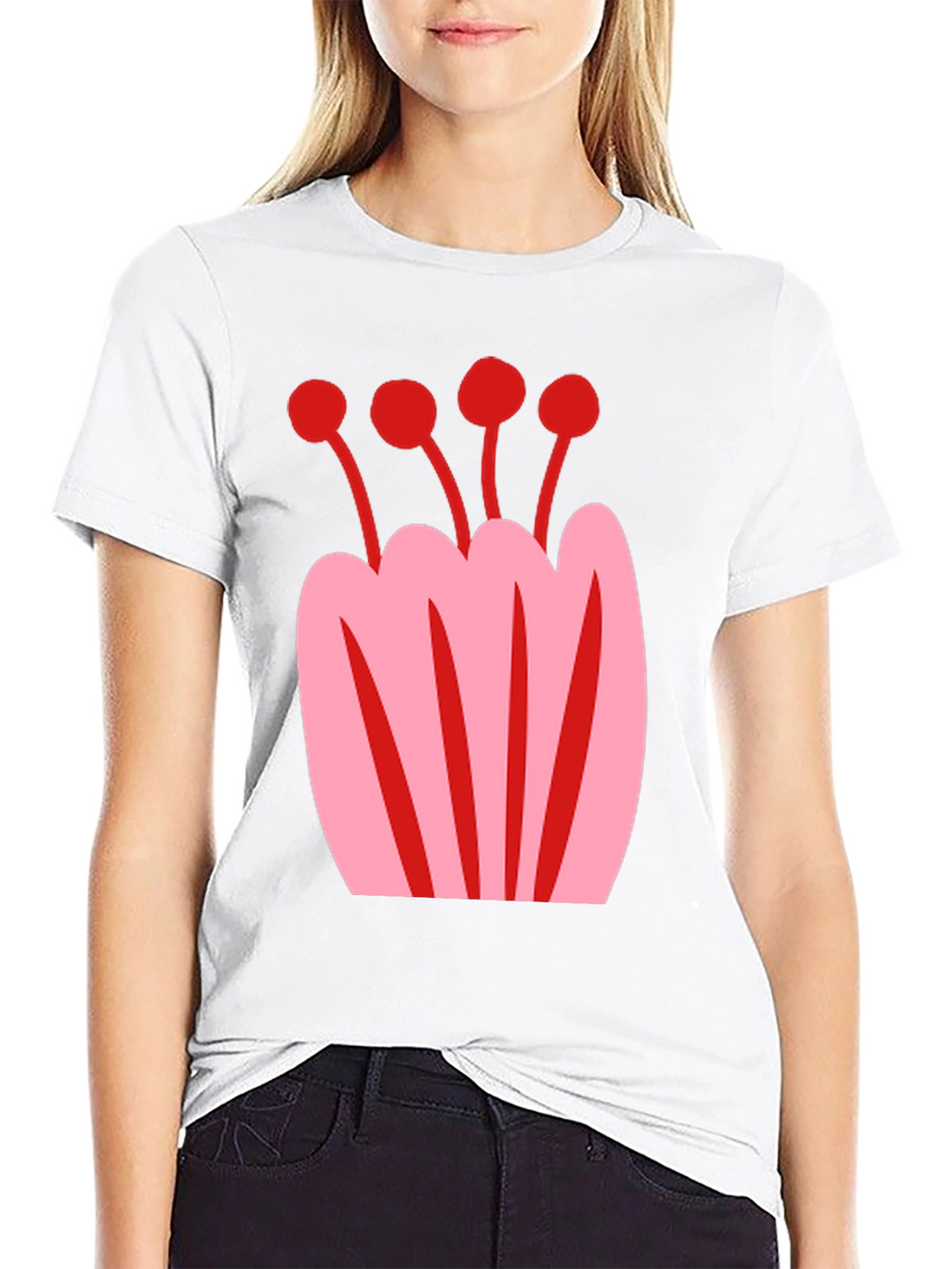 Modern Floral Graphic Print T-Shirt