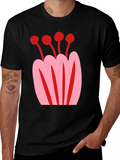 Modern Floral Graphic Print T-Shirt