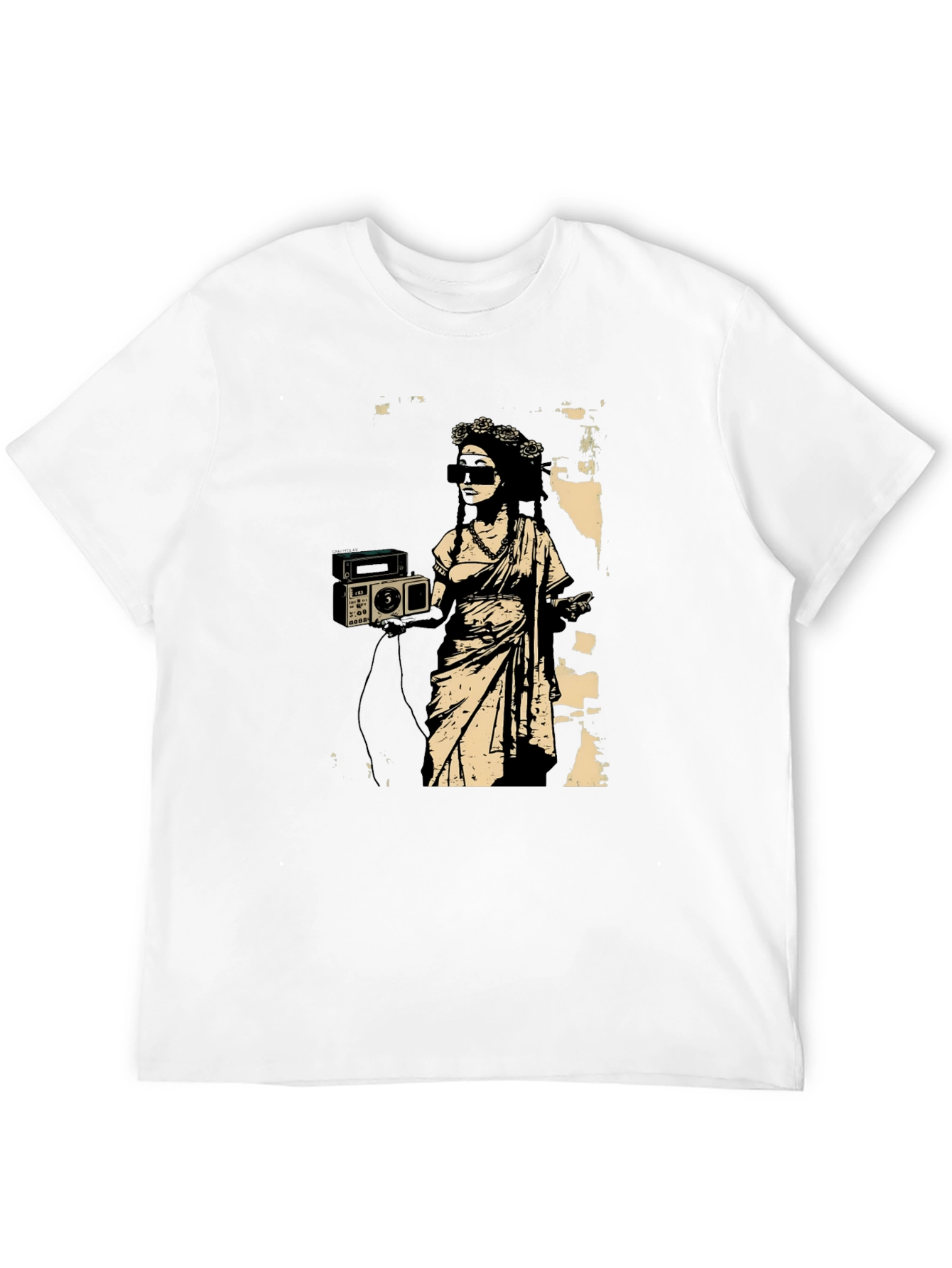 Banksy Boombox T-Shirt - Street Art Style