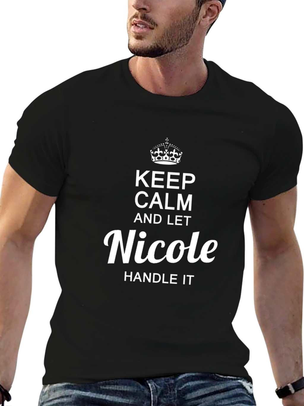 Keep Calm Nicole T-Shirt: Personalized Novelty Tee