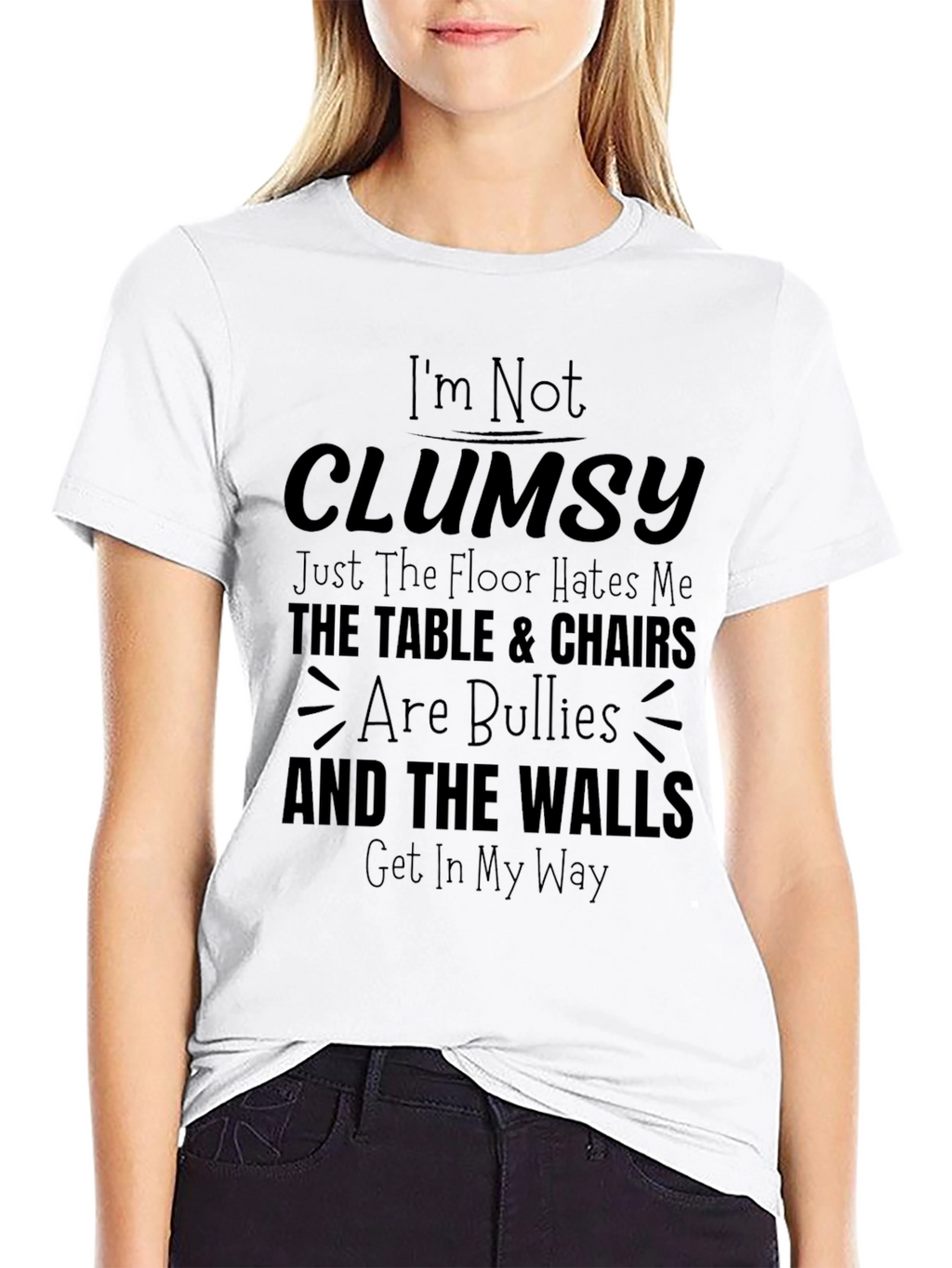 Im Not Clumsy Graphic Print Tee
