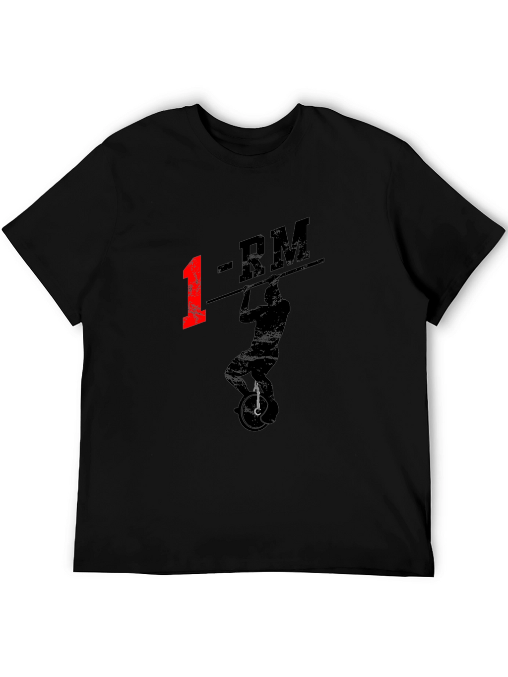1-RM Unicyclist T-Shirt - Black Graphic Tee