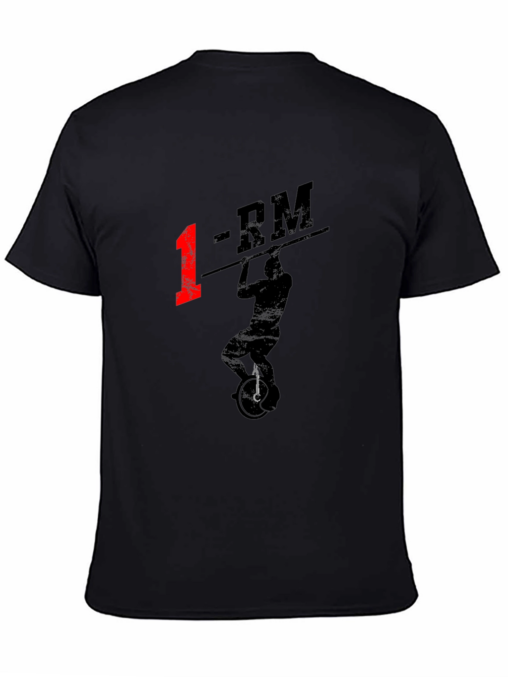 1-RM Unicyclist T-Shirt - Black Graphic Tee