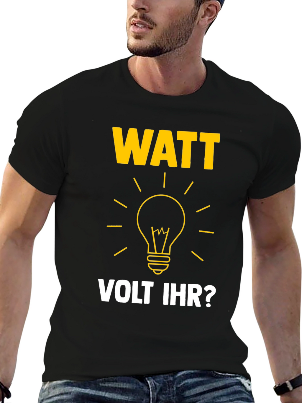Watt Volt Ihr? Funny Electrical Humor Graphic Tee