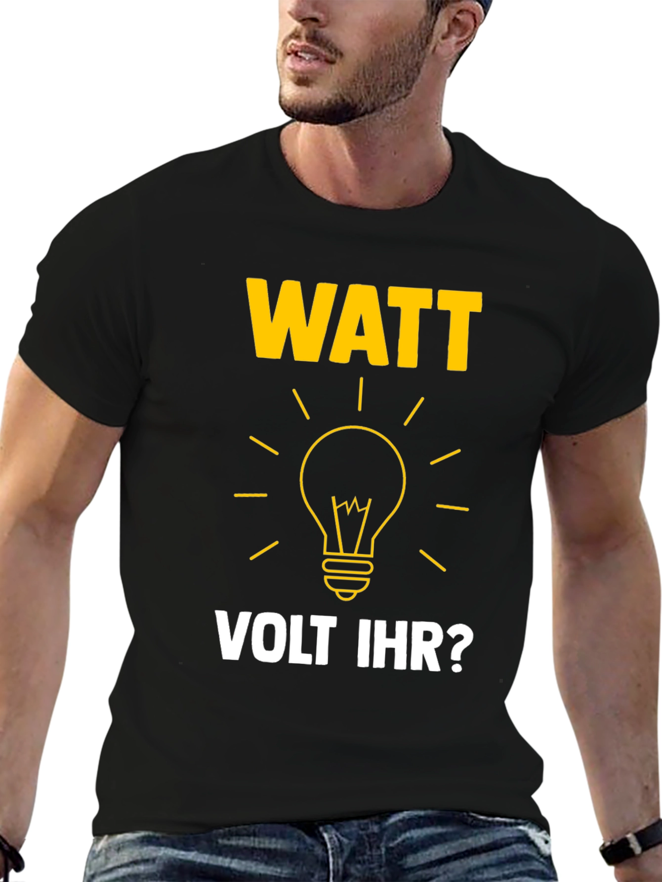 Watt Volt Ihr? Funny Electrical Humor Graphic Tee