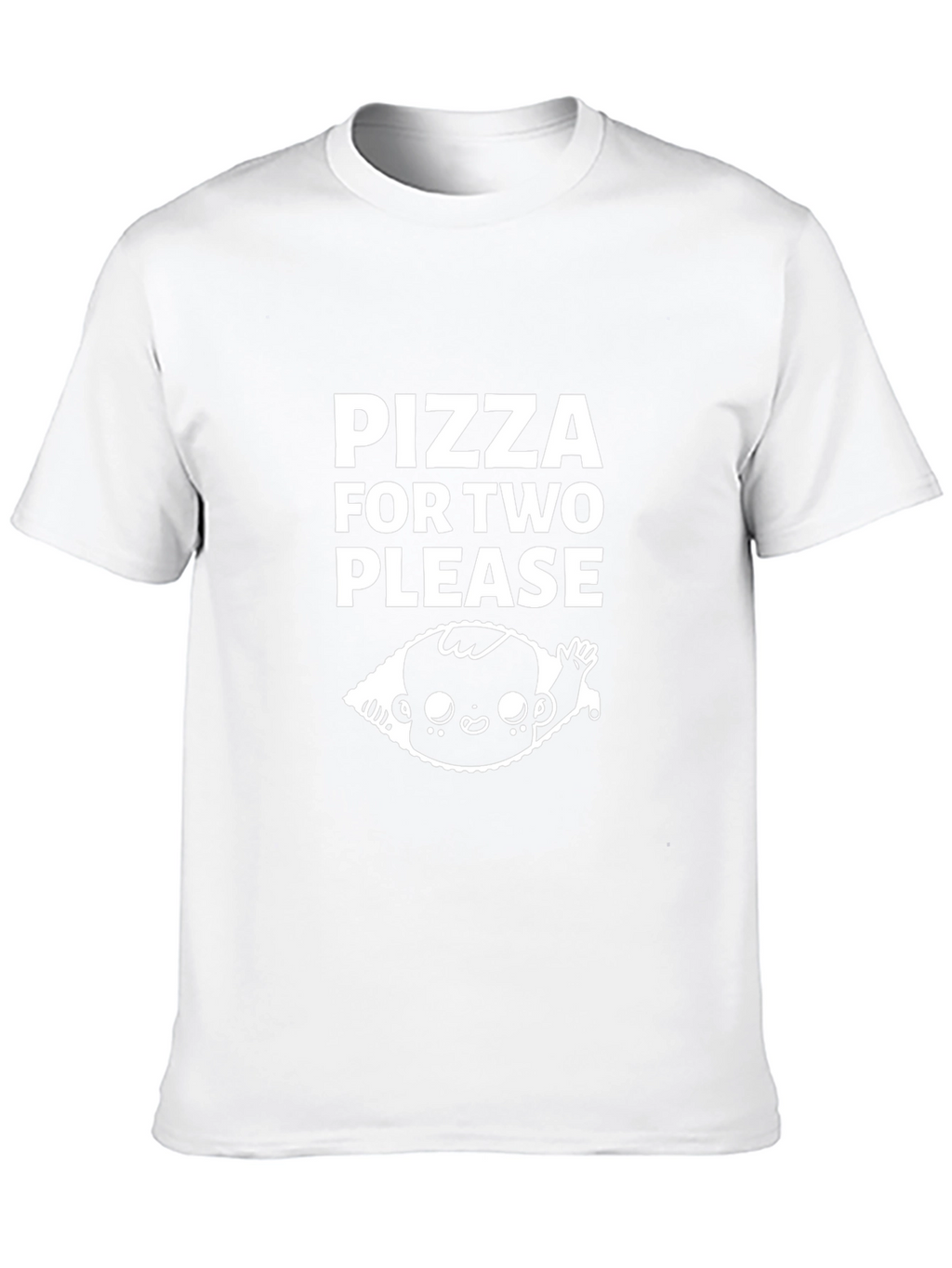 Pizza For Two Please Black Graphic Tee
