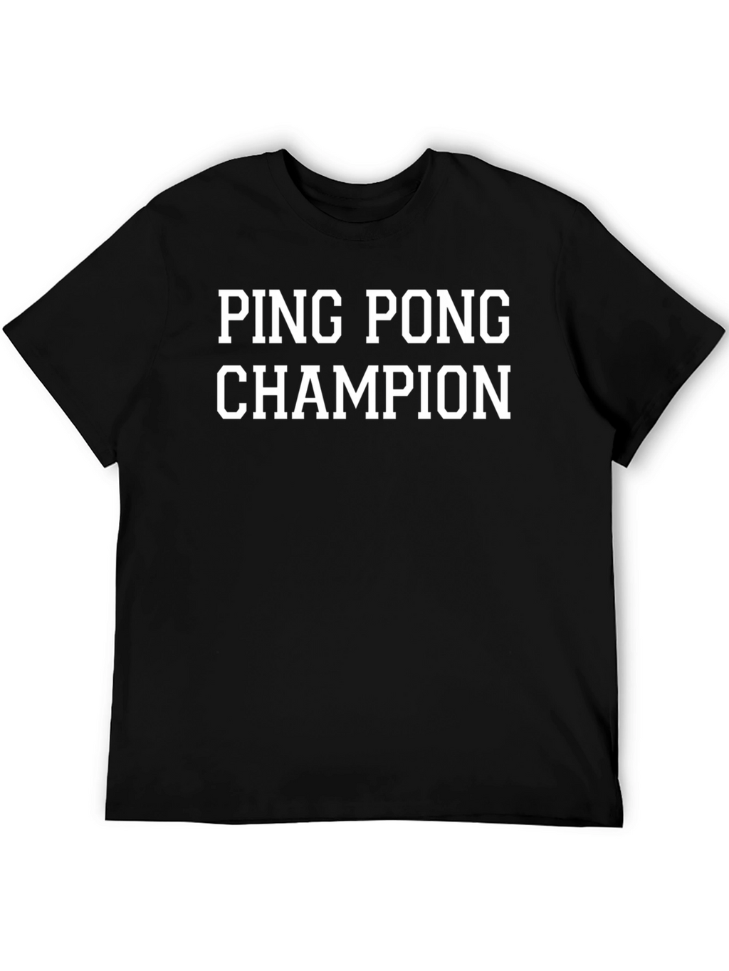 Ping Pong Champion Graphic Tee - Black Cotton T-Shirt