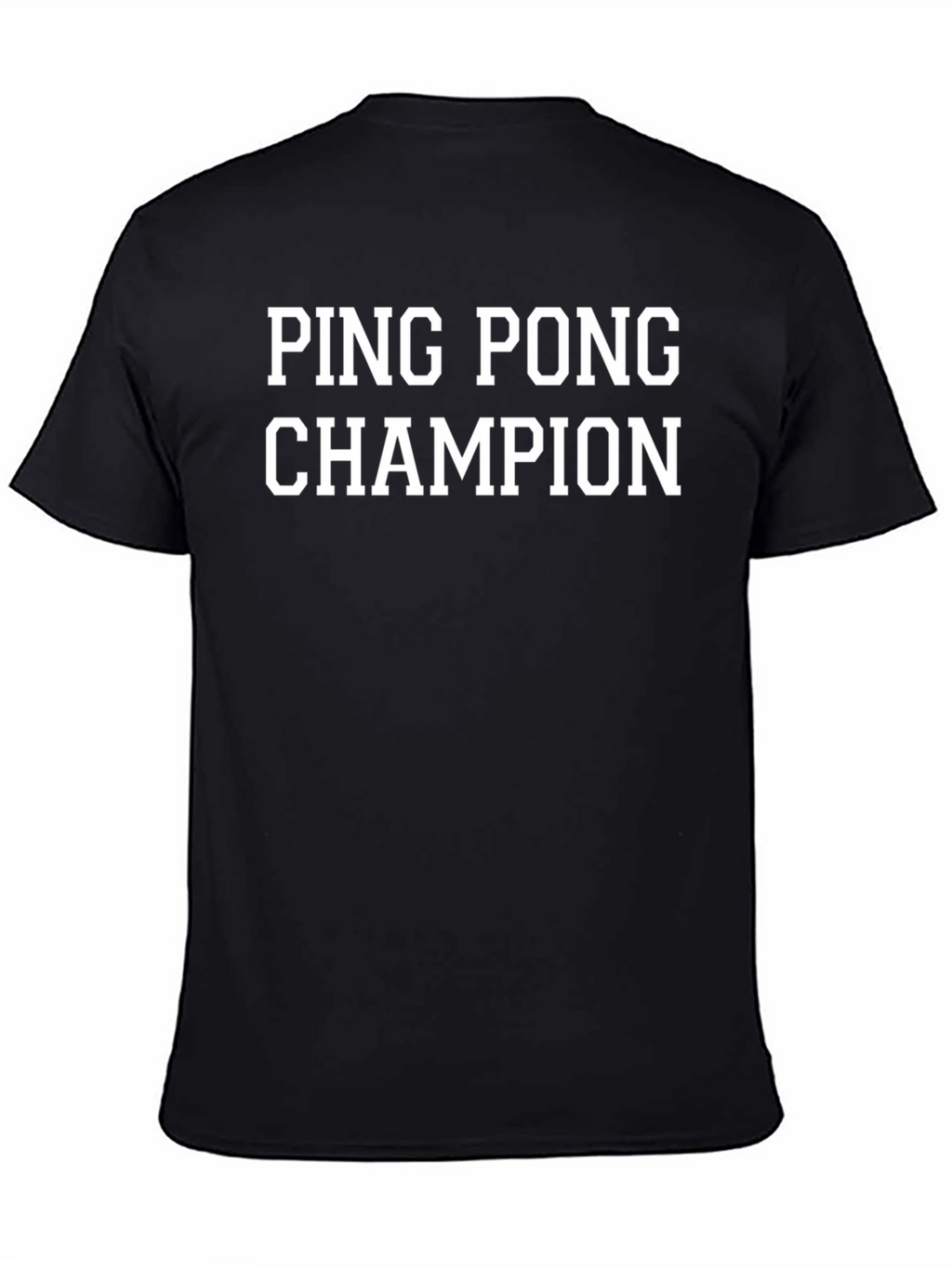 Ping Pong Champion Graphic Tee - Black Cotton T-Shirt