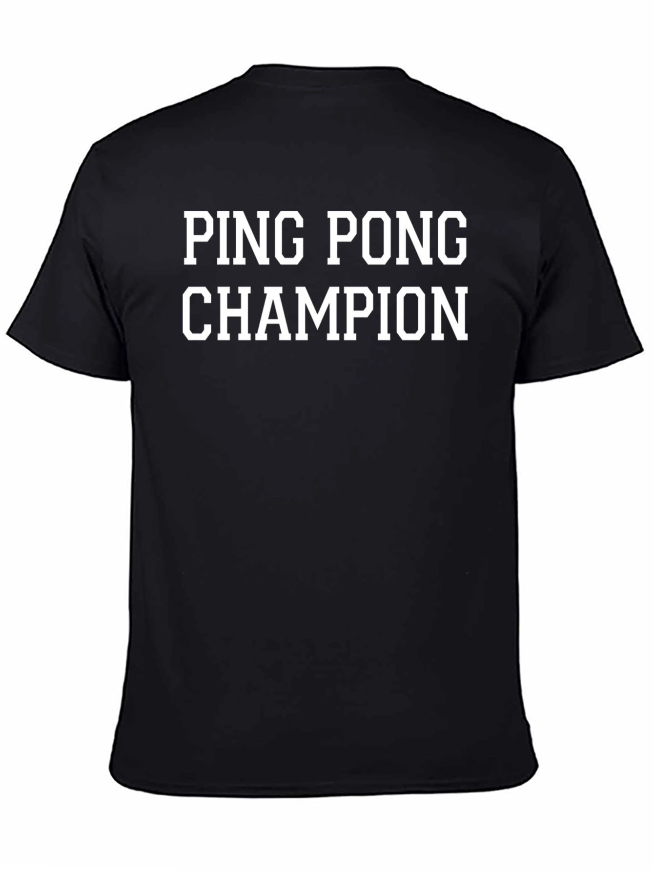 Ping Pong Champion Graphic Tee - Black Cotton T-Shirt