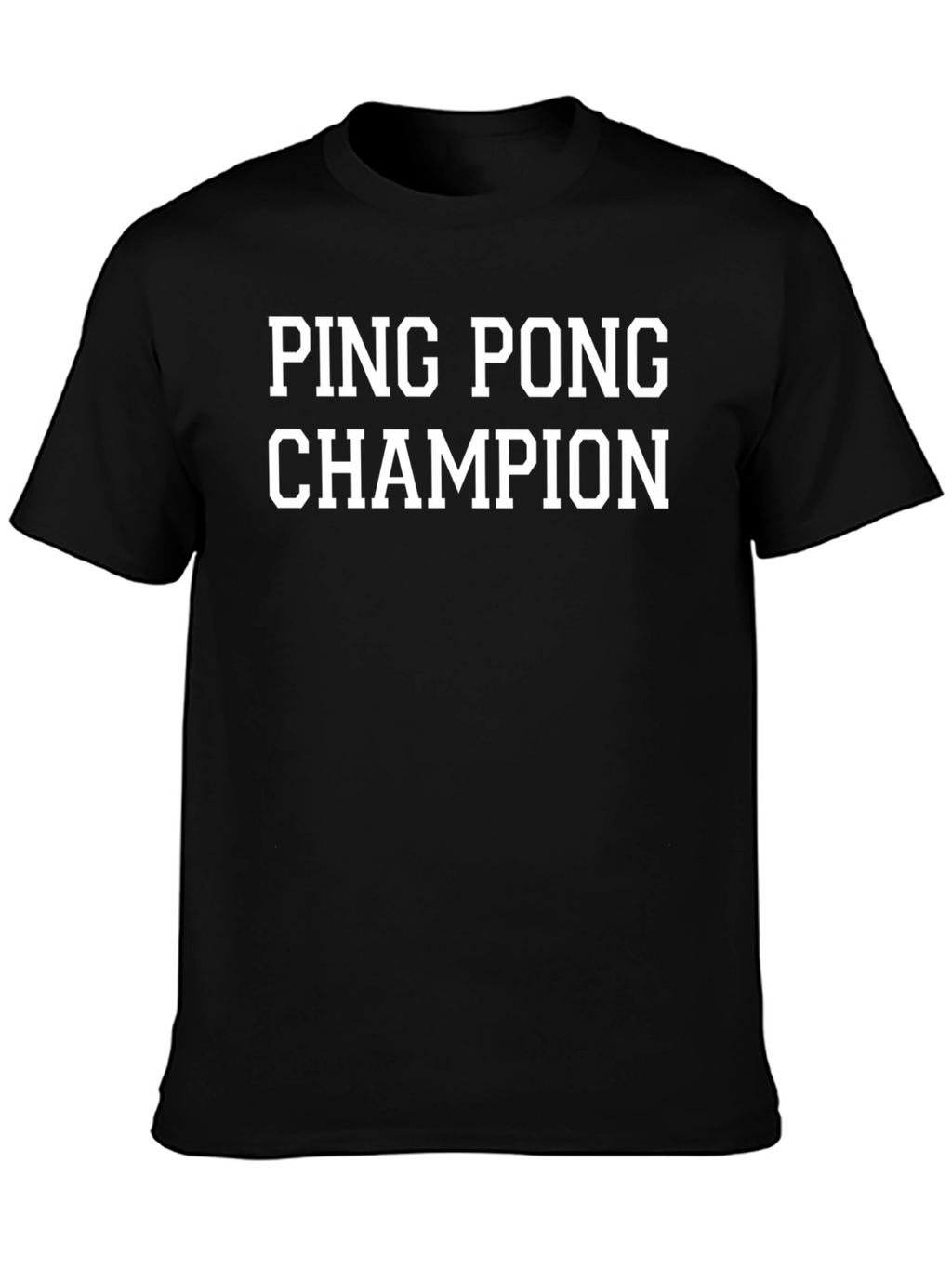 Ping Pong Champion Graphic Tee - Black Cotton T-Shirt
