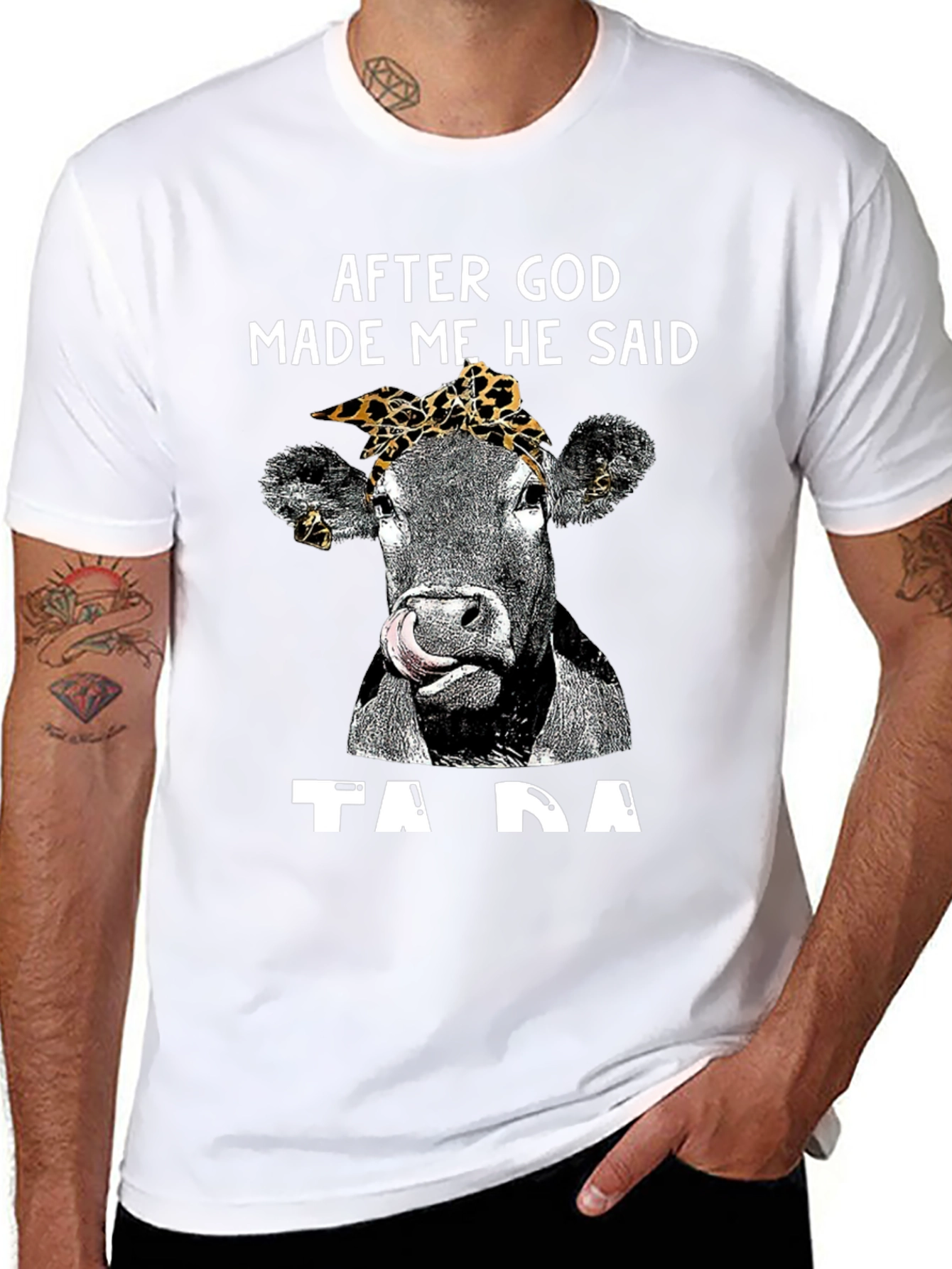 After God Made Me Cow T-Shirt