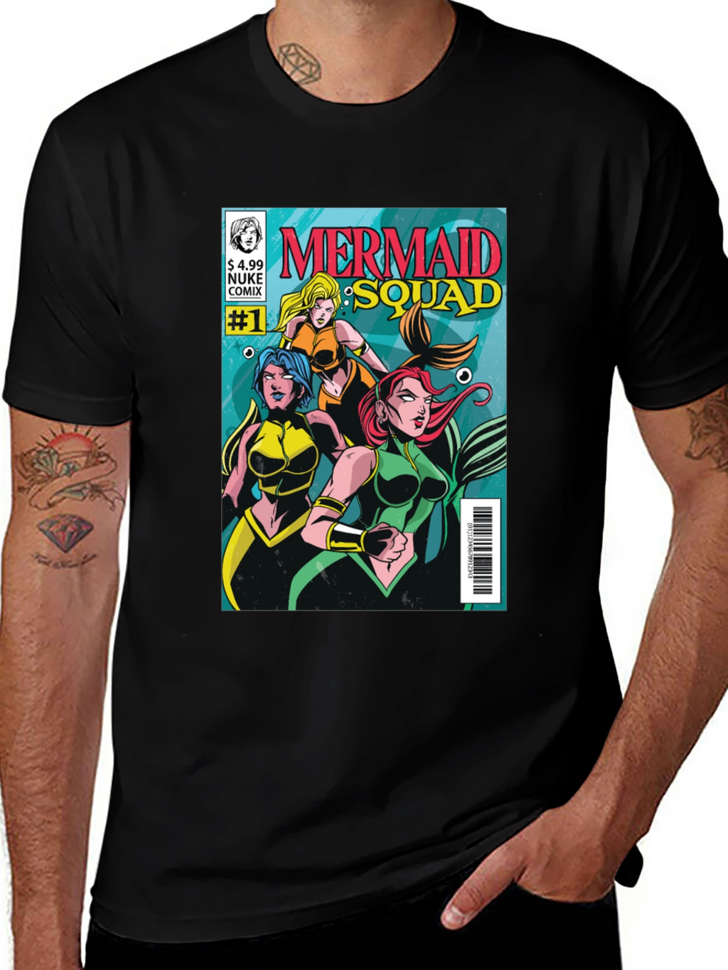 Mermaid Squad Comic Book T-Shirt