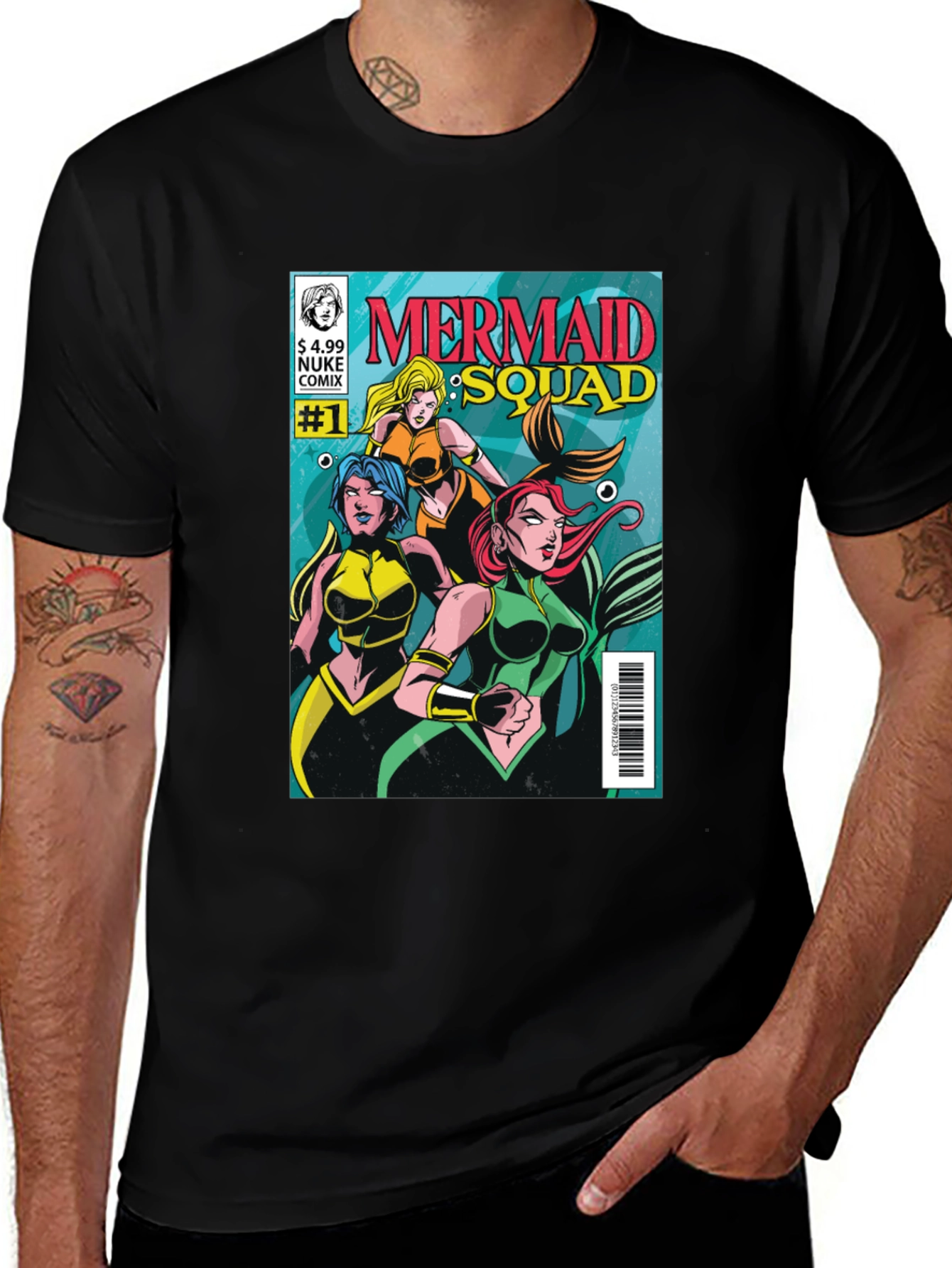 Mermaid Squad Comic Book T-Shirt