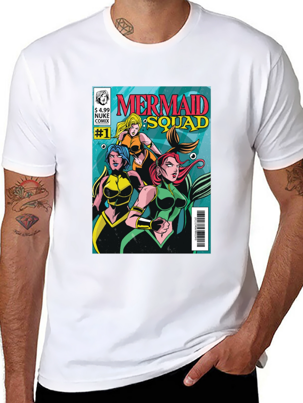 Mermaid Squad Comic Book T-Shirt