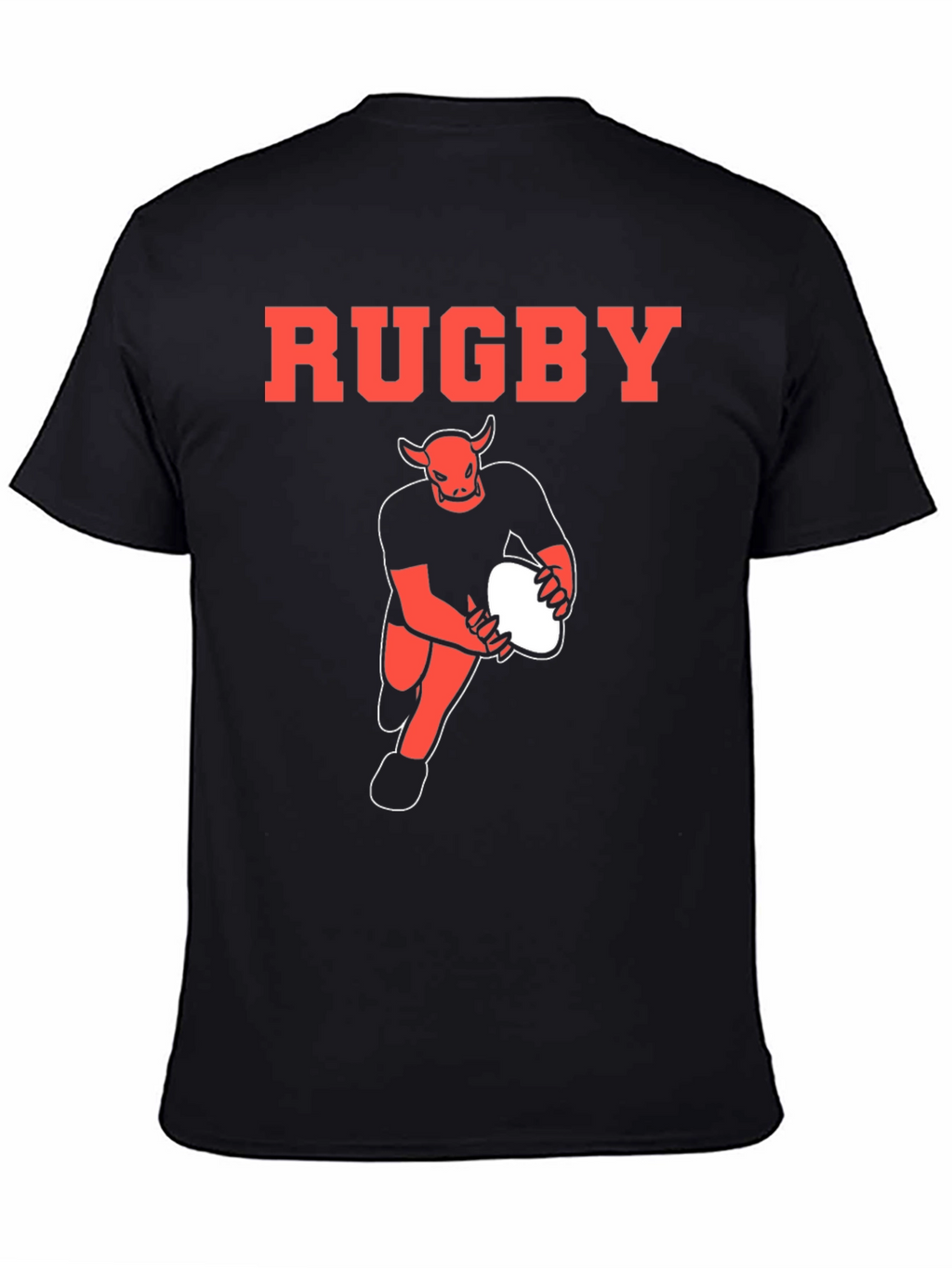 Rugby Devil Graphic T-Shirt - Black Cotton Tee