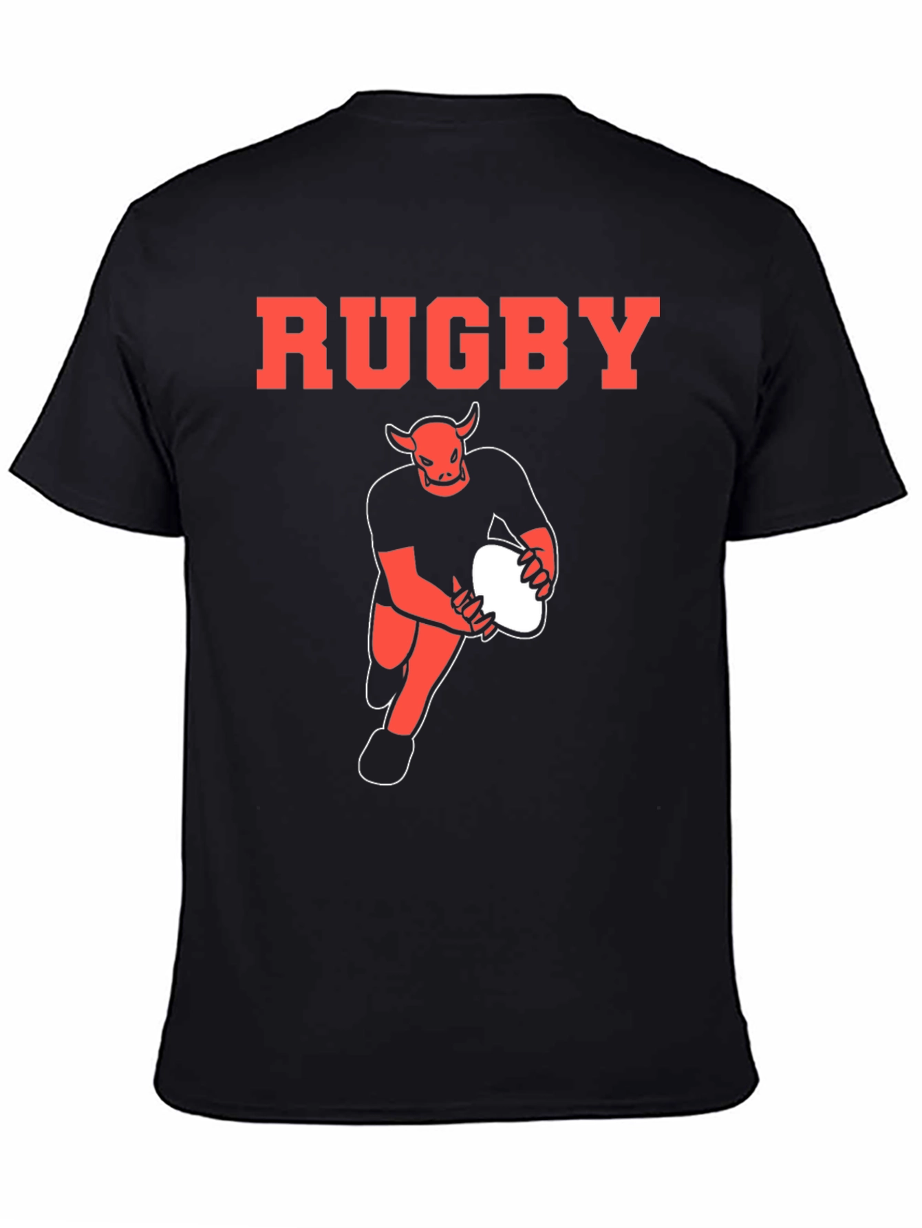 Rugby Devil Graphic T-Shirt - Black Cotton Tee