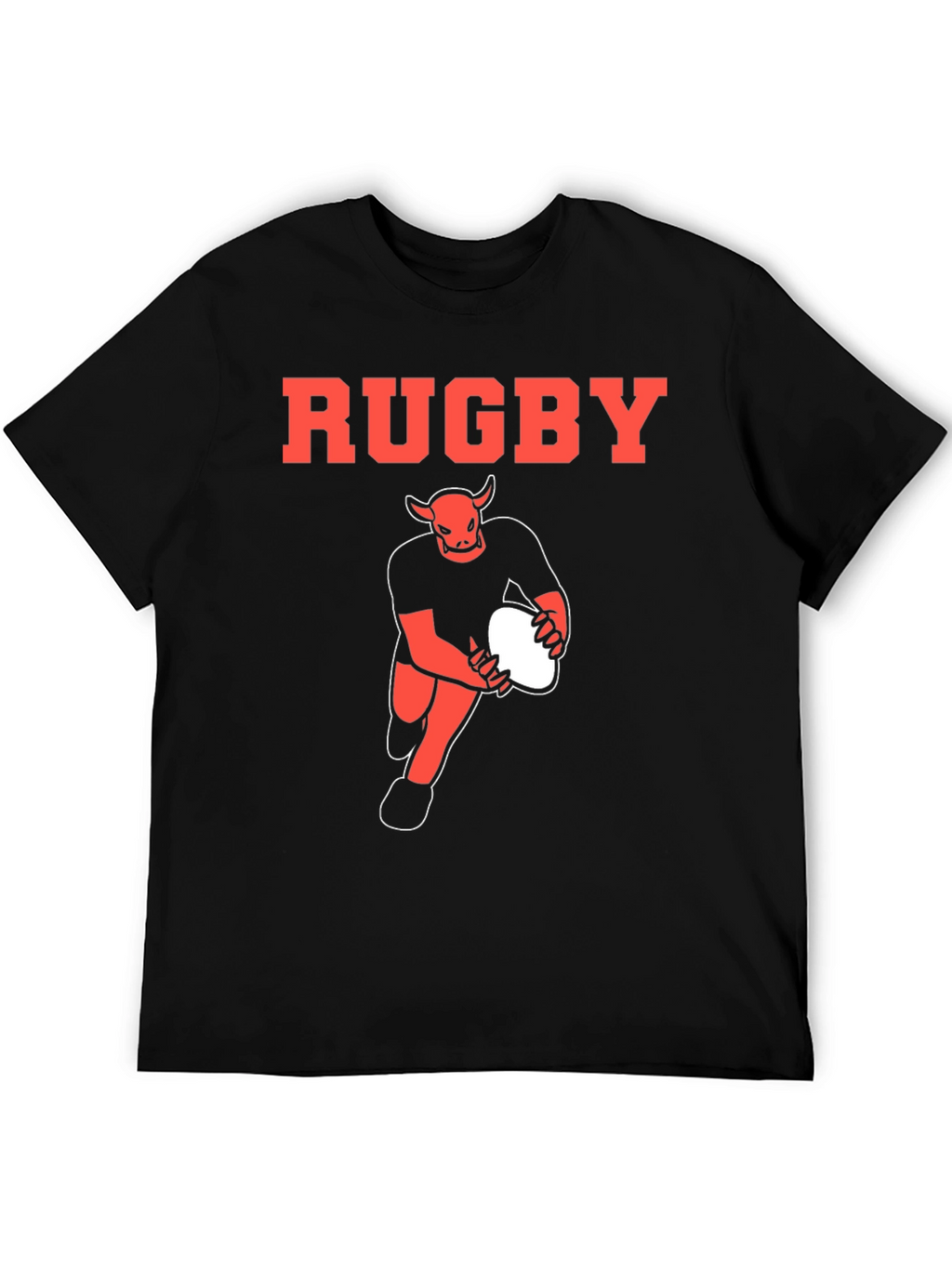 Rugby Devil Graphic T-Shirt - Black Cotton Tee