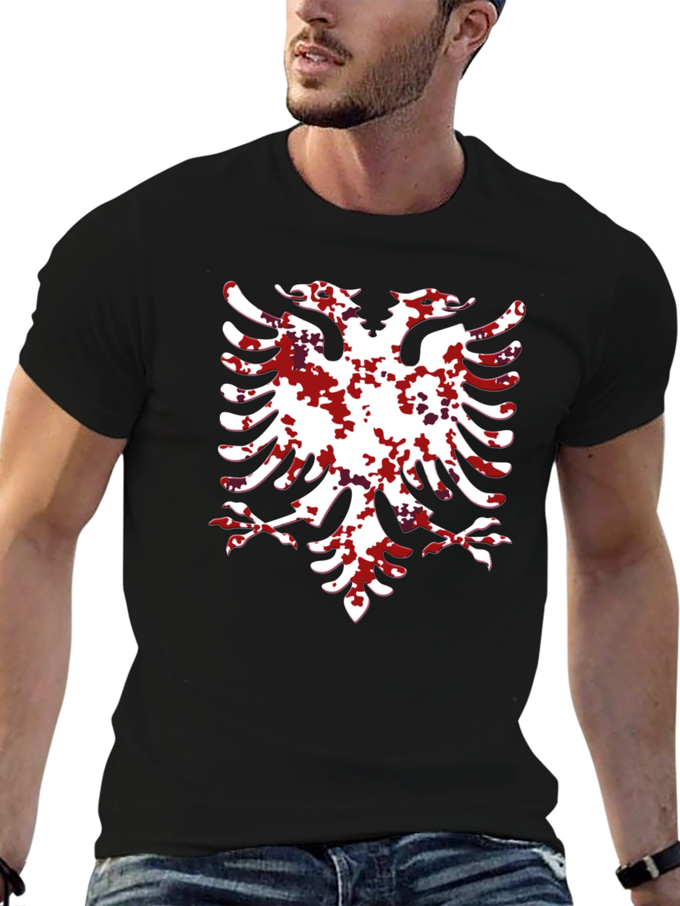 Albanian Eagle Graphic Tee - Black T-Shirt