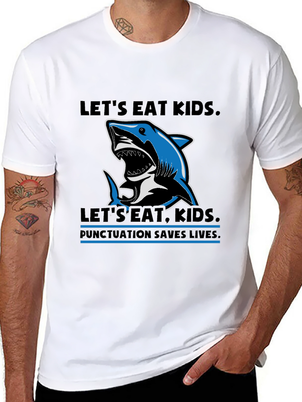 Lets Eat Kids Punctuation T-Shirt