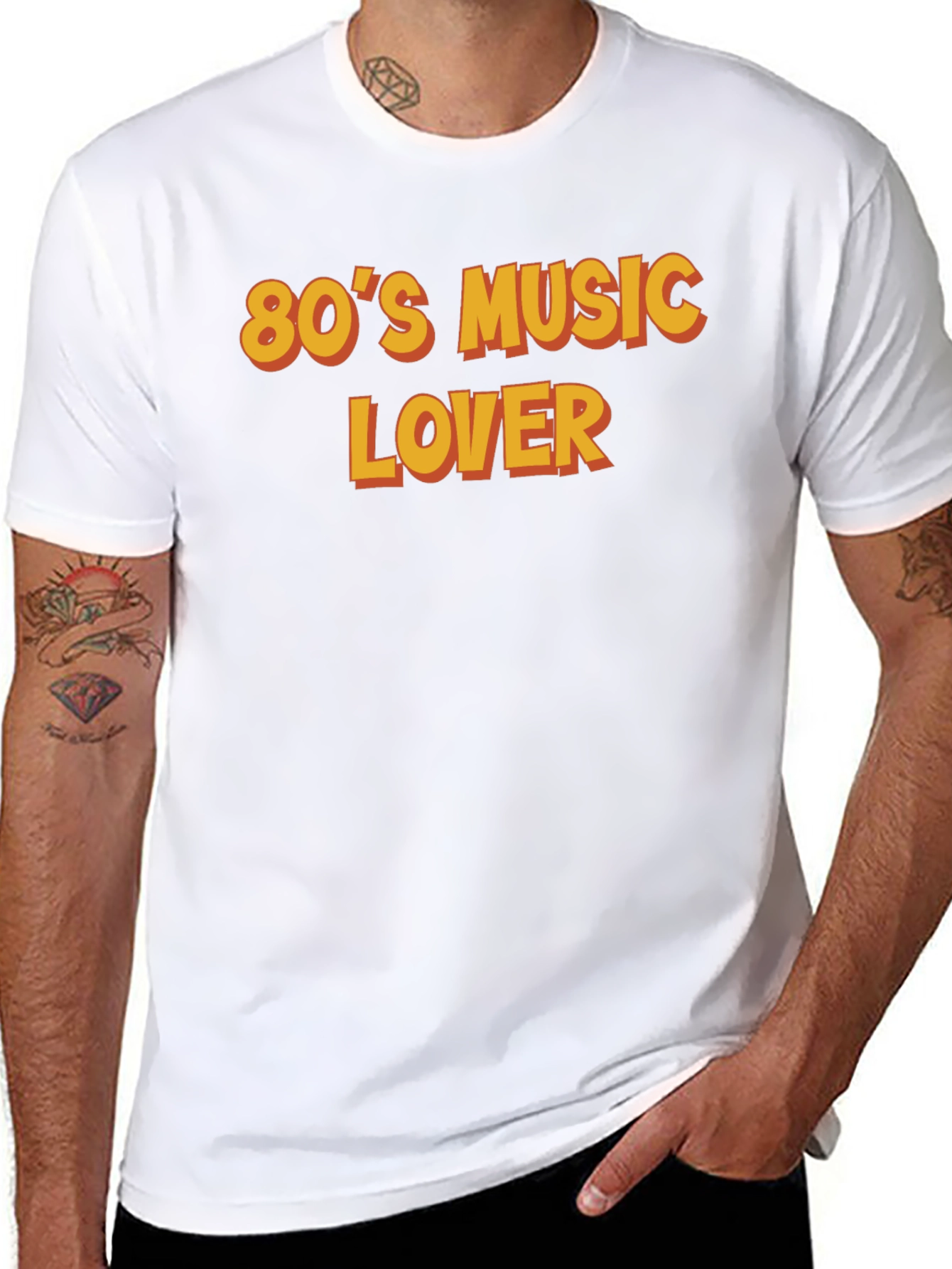 80s Music Lover Black T-Shirt