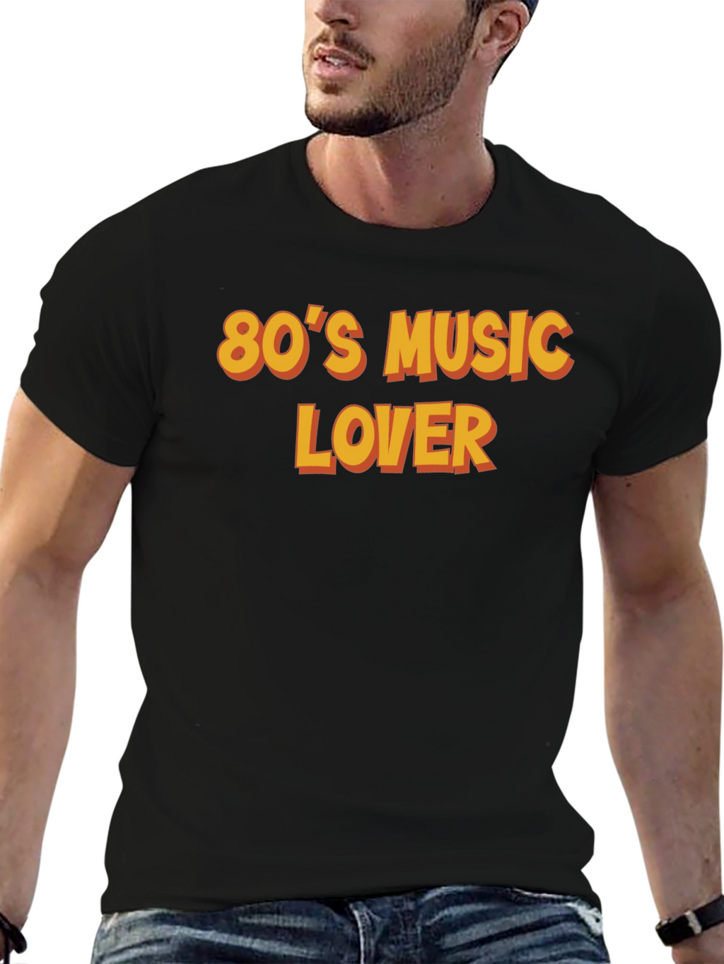 80s Music Lover Black T-Shirt
